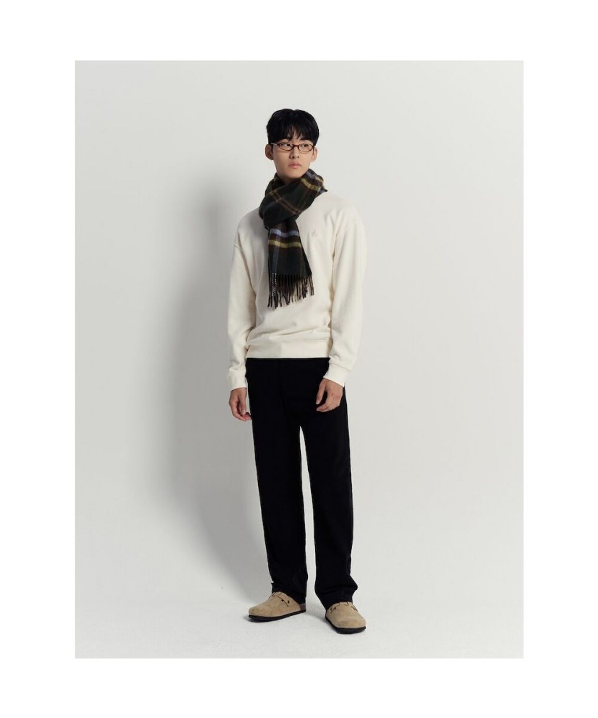 빈폴 멘(BEANPOLE MEN) 캐주얼 니트라이크 라운드 풀오버  아이보리