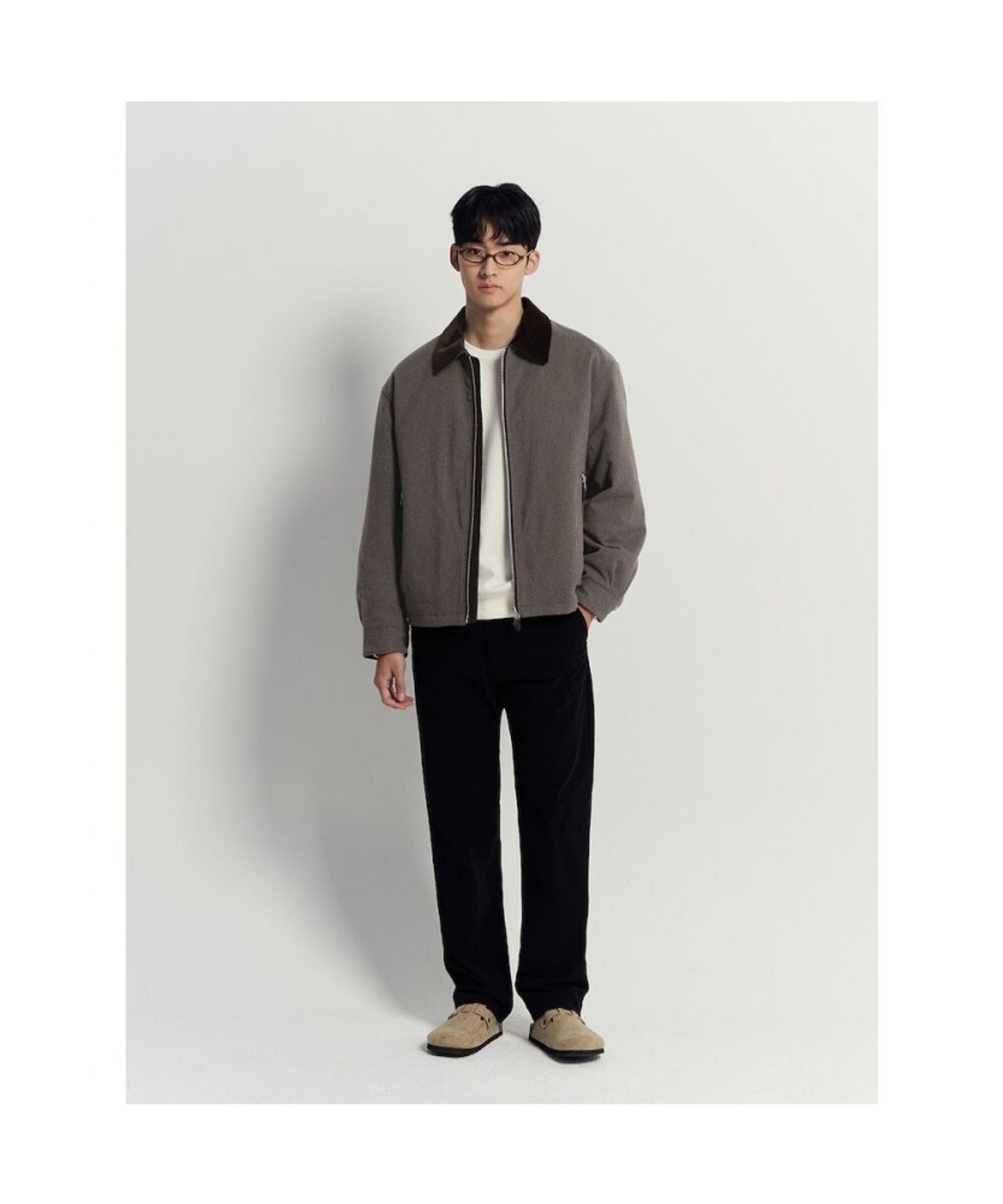 빈폴 멘(BEANPOLE MEN) 캐주얼 니트라이크 라운드 풀오버  아이보리