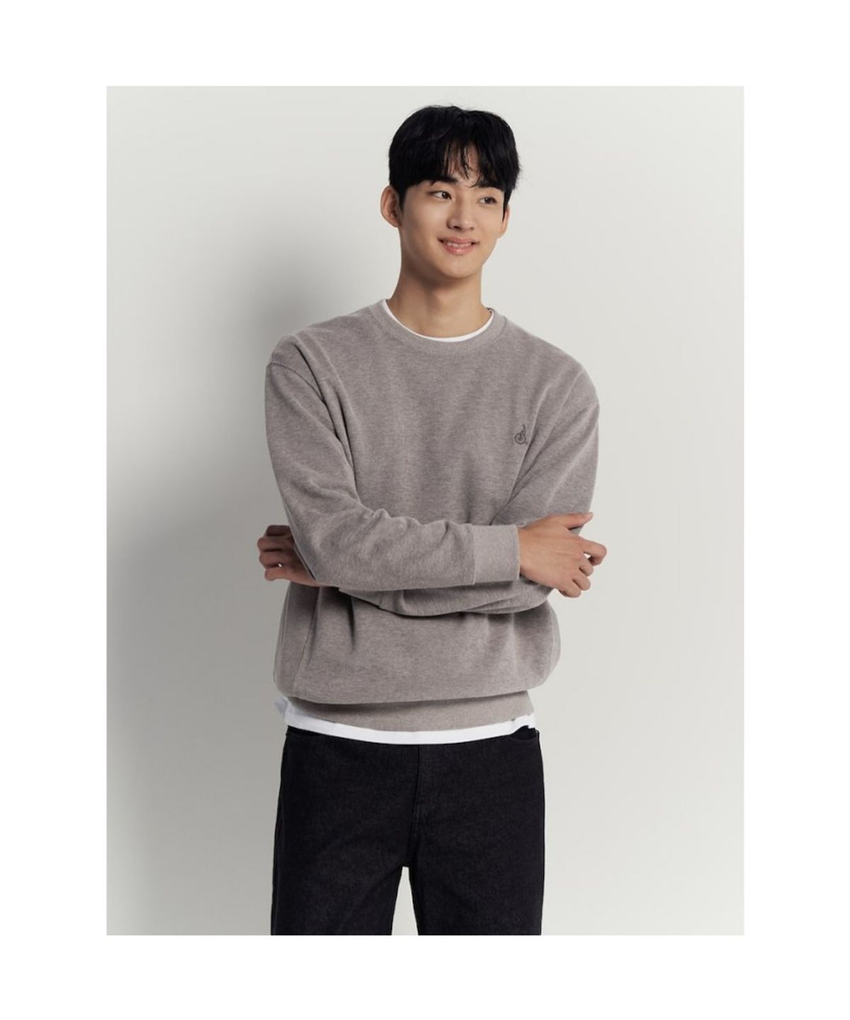 빈폴 멘(BEANPOLE MEN) 캐주얼 니트라이크 라운드 풀오버  베이지