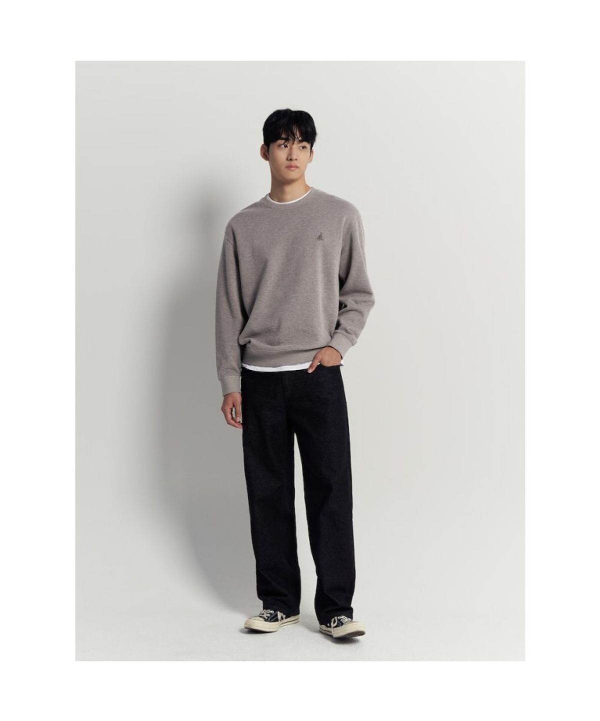 빈폴 멘(BEANPOLE MEN) 캐주얼 니트라이크 라운드 풀오버  베이지