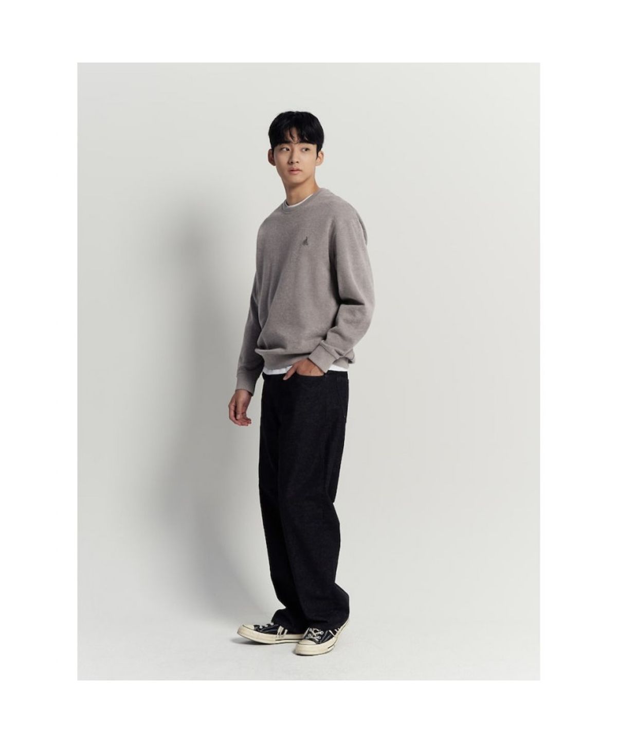 빈폴 멘(BEANPOLE MEN) 캐주얼 니트라이크 라운드 풀오버  베이지