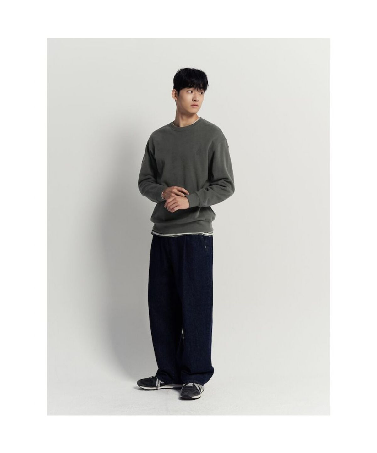 빈폴 멘(BEANPOLE MEN) 캐주얼 니트라이크 라운드 풀오버  카키
