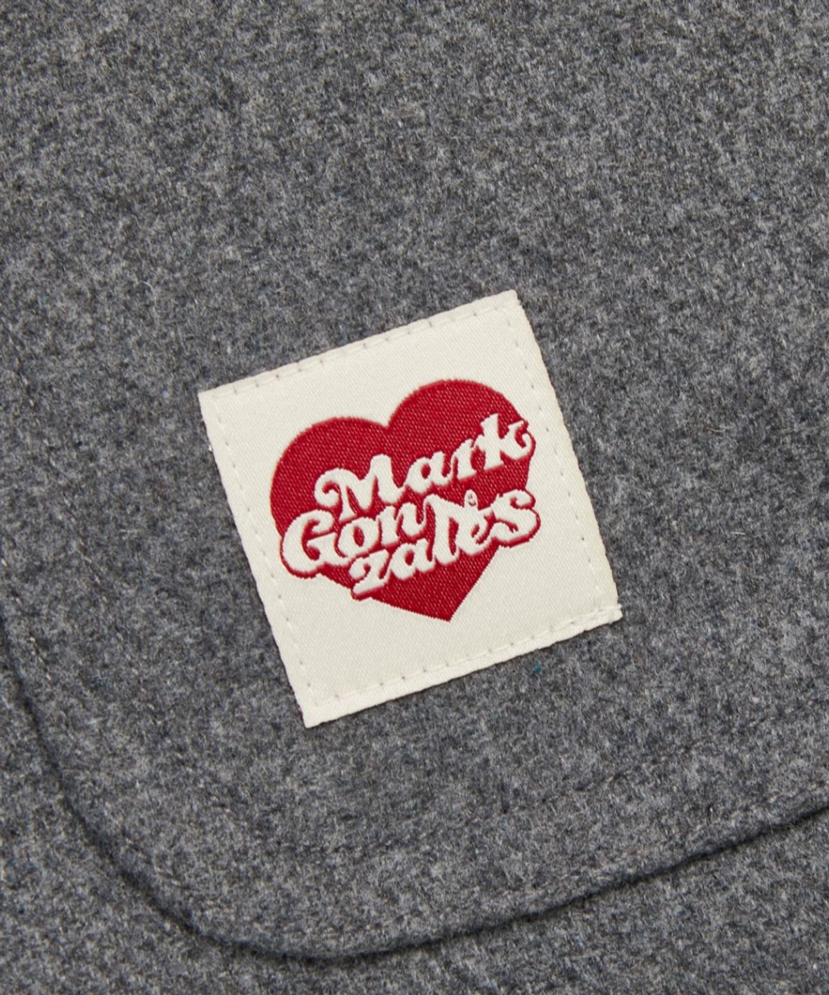 마크곤잘레스(MARK GONZALES) 하트컬렉션 후드 더플 롱 코트 - GREY