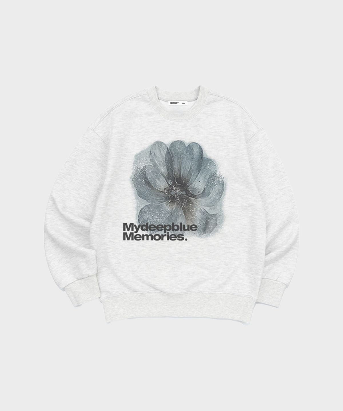 마이딥블루메모리즈(MY DEEP BLUE MEMORIES) 13:13 FLOWER SWEAT SHIRTS(LIGHT GREY)