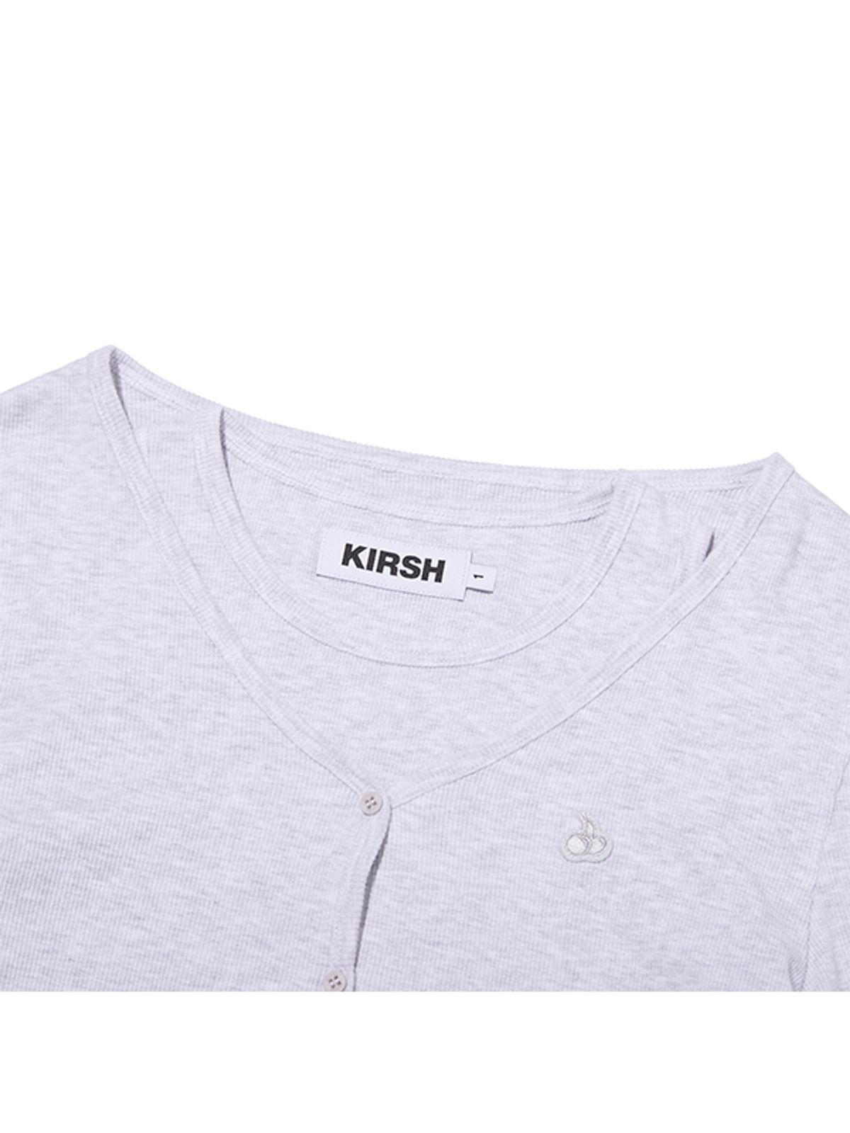 키르시(KIRSH) 립 슬리브리스 가디건 세트 [멜란지 그레이]