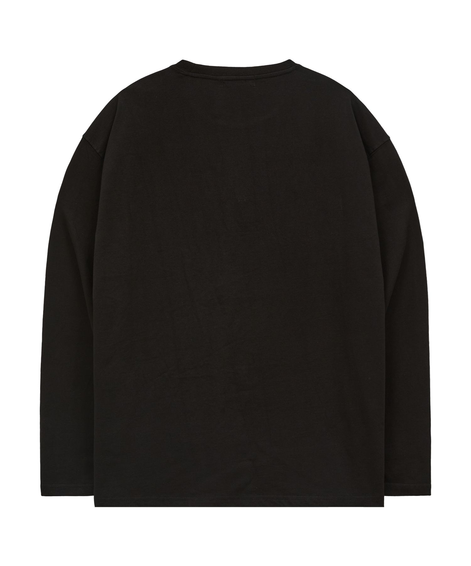 MUSINSA HOODHOOD NO STRESS Long Sleeve T-Shirt Black