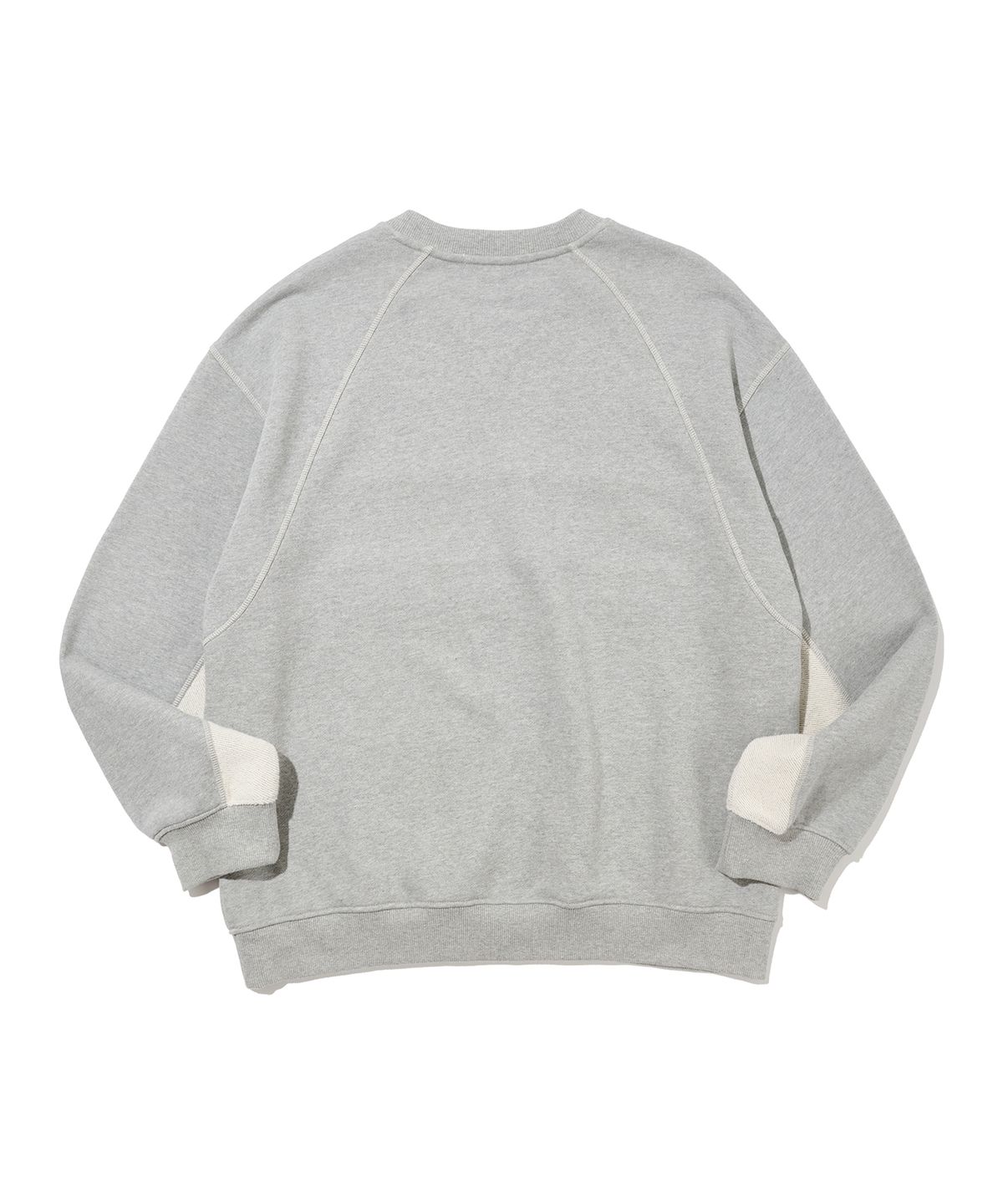 논타입(NONTYPE) REVERSE PANELED SWEATSHIRTS (GREY)