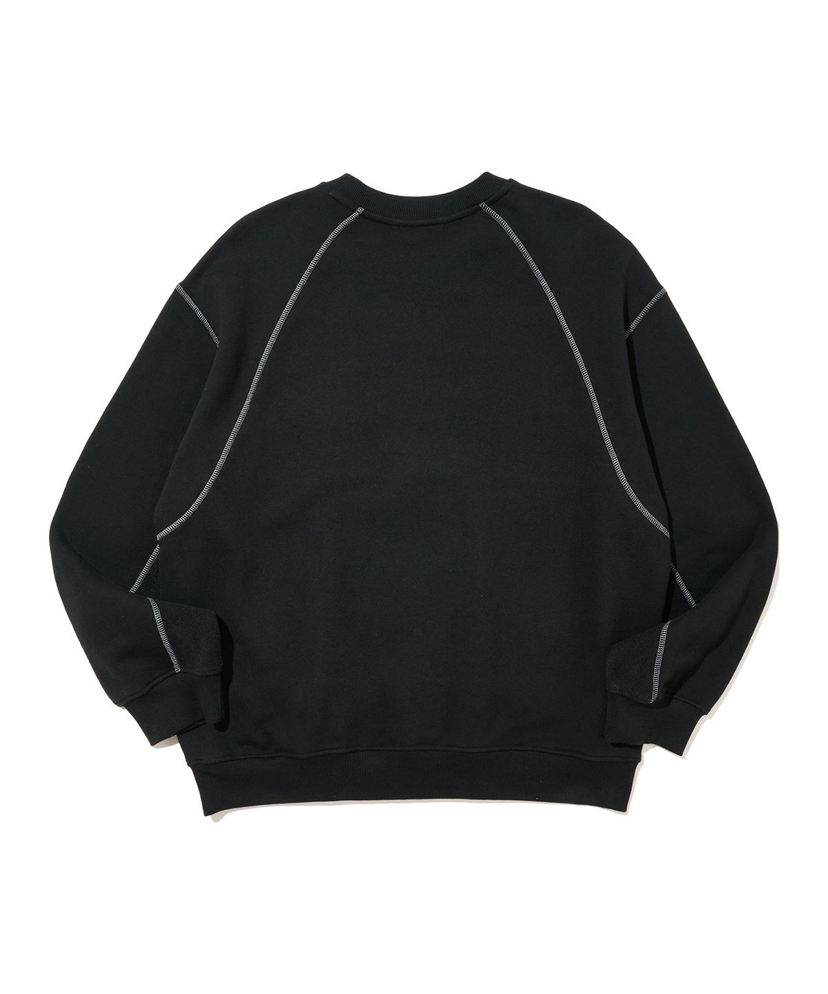 논타입(NONTYPE) REVERSE PANELED SWEATSHIRTS (BLACK)