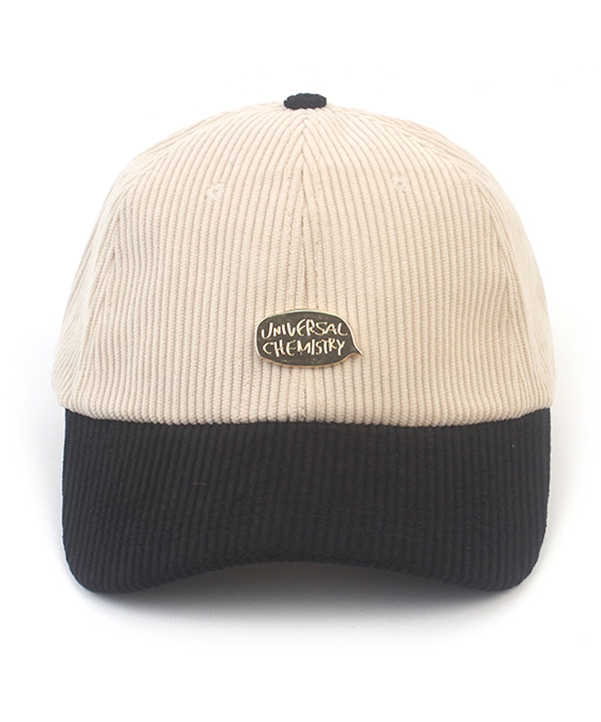 유니버셜 케미스트리(UNIVERSAL CHEMISTRY) Corduroy Ivory Black Ballcap 코듀로이볼캡