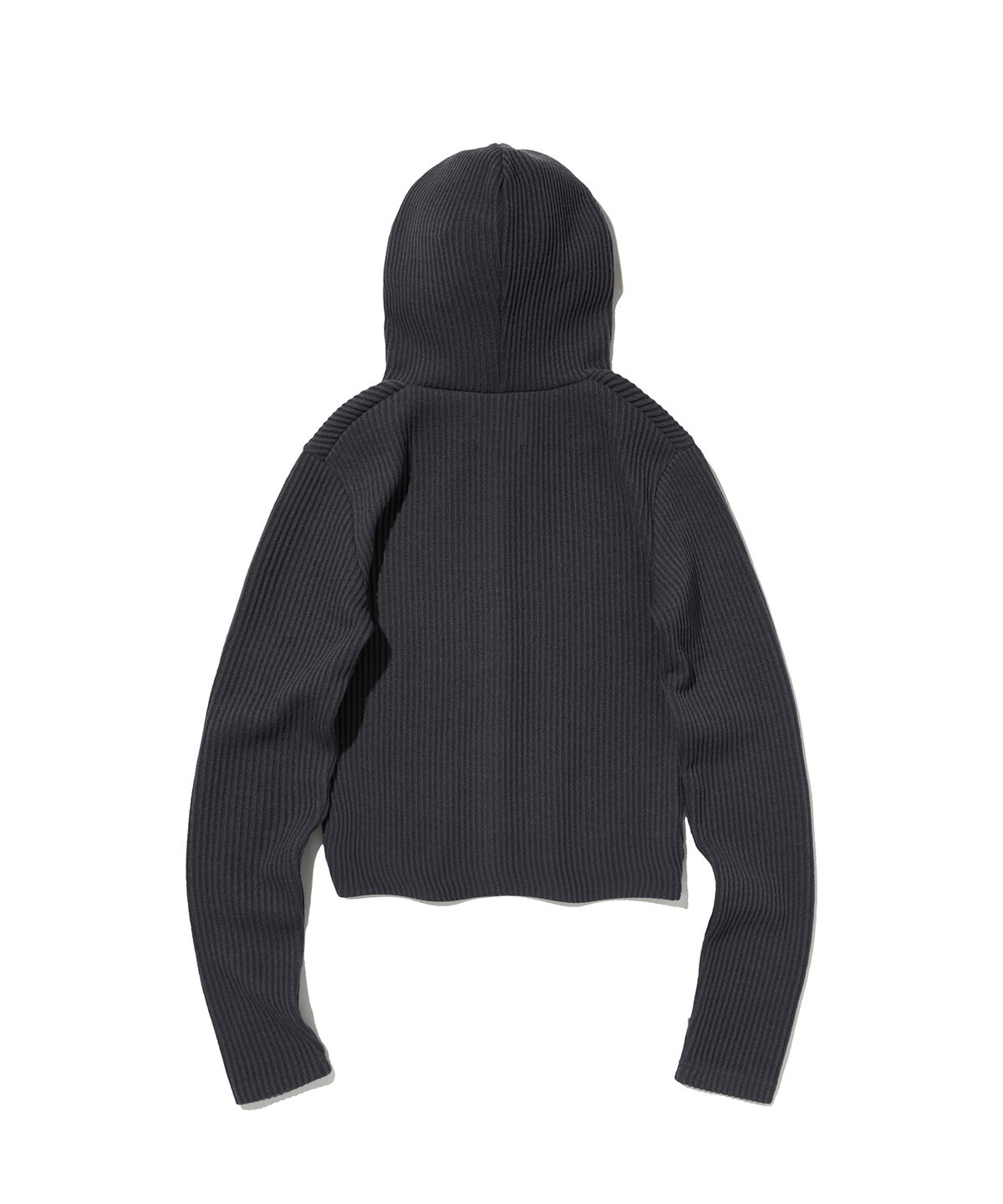 스웨이드(SUADE) HOODED RIB ZIP UP [CHARCOAL GRAY]