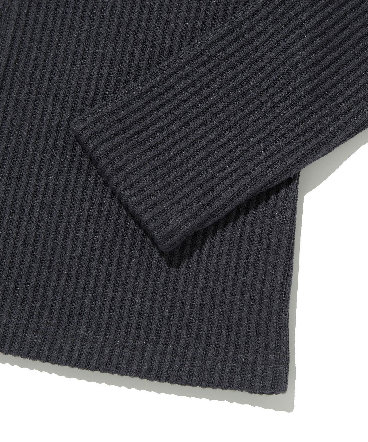 스웨이드(SUADE) HOODED RIB ZIP UP [CHARCOAL GRAY]