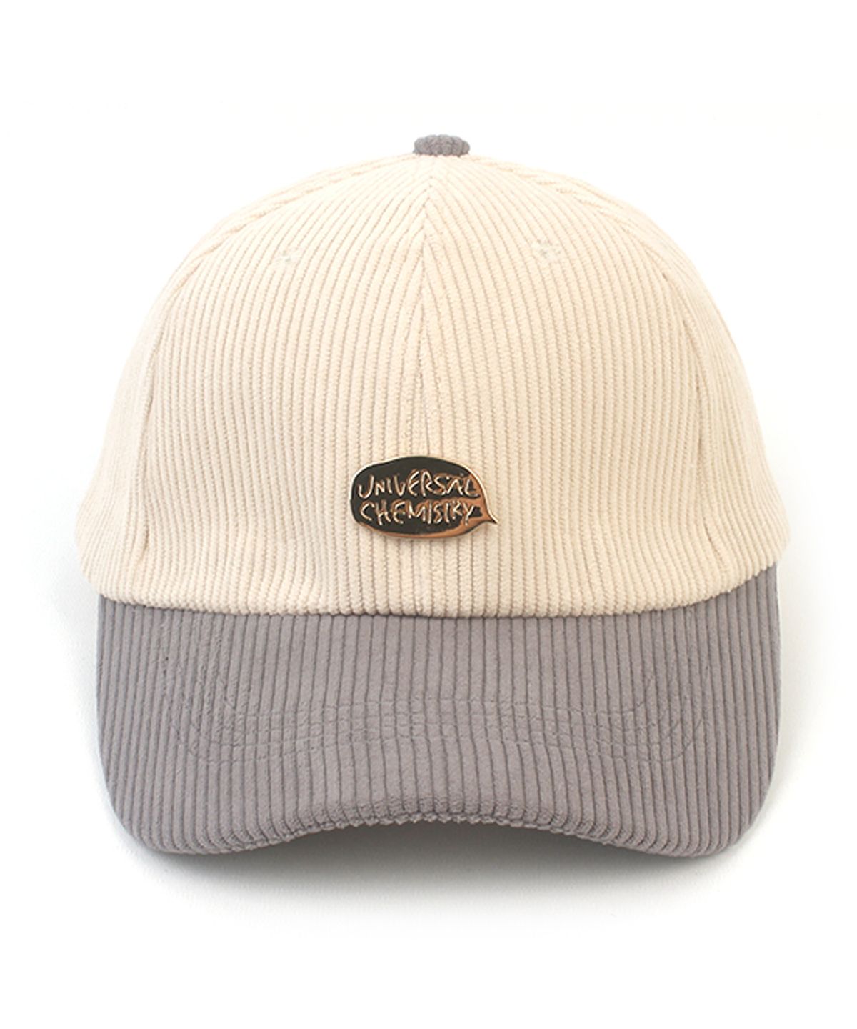유니버셜 케미스트리(UNIVERSAL CHEMISTRY) Corduroy Ivory Gray Ballcap 코듀로이볼캡