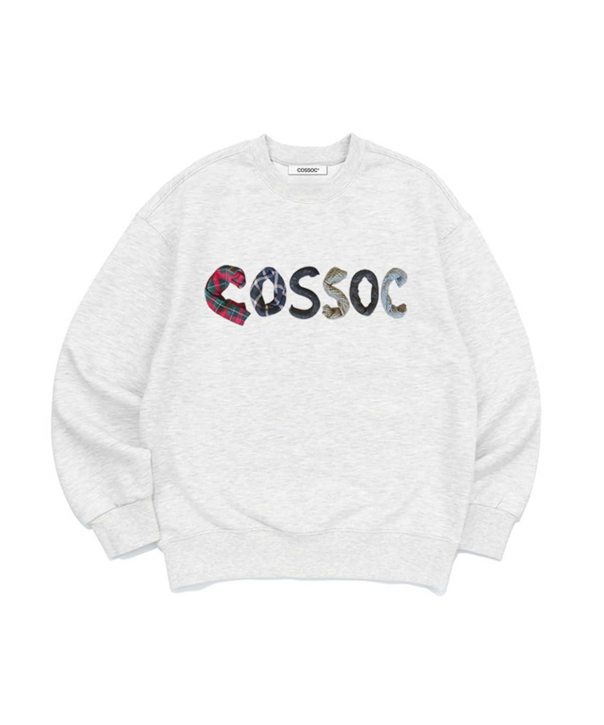 코소(COSO) 알파벳 코소 스웻 맨투맨(LIGHT GREY)