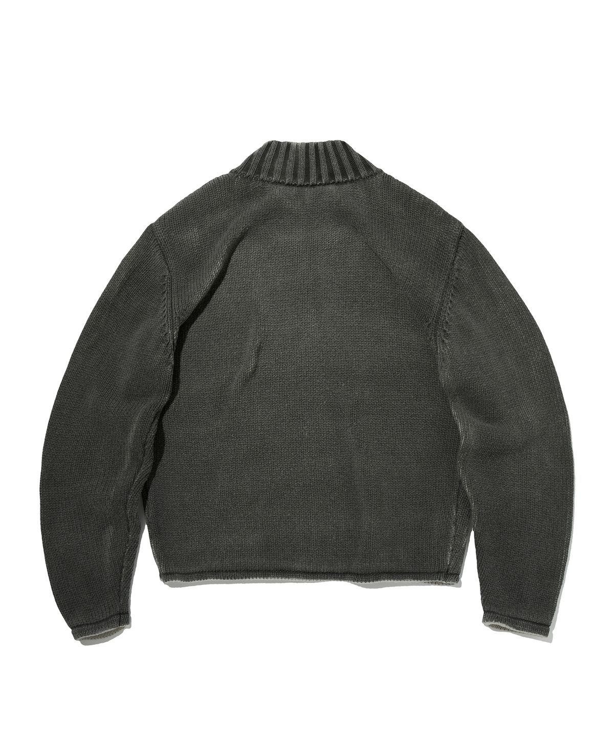 스웨이드(SUADE) WASHED KNIT ZIP UP [CHARCOAL GRAY]