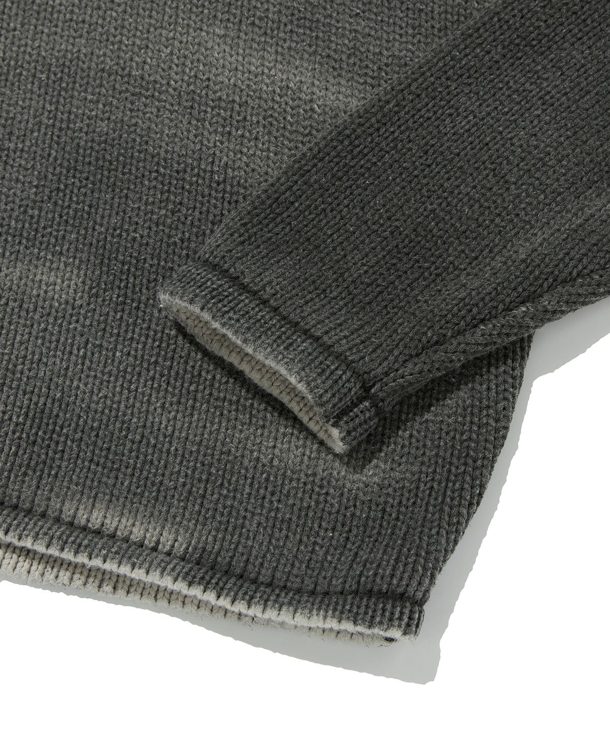 스웨이드(SUADE) WASHED KNIT ZIP UP [CHARCOAL GRAY]