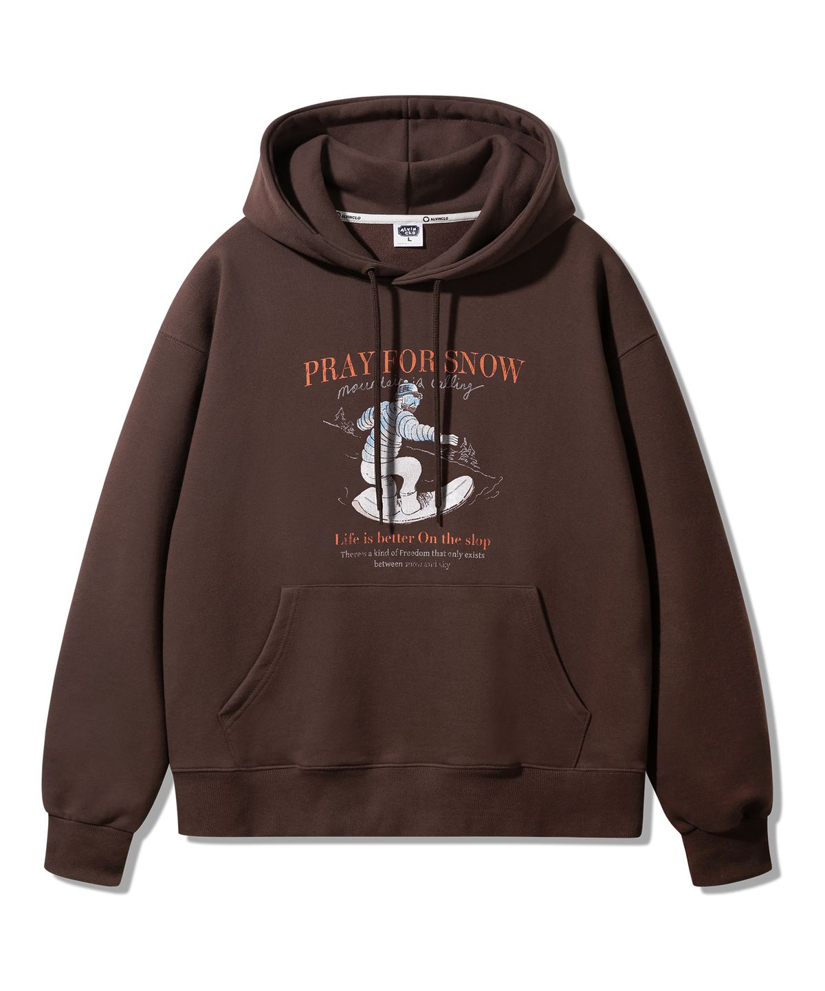 앨빈클로(ALVINCLO) PRAYFORSNOW 오버핏 후드티 AVH263 (4 COLOR)