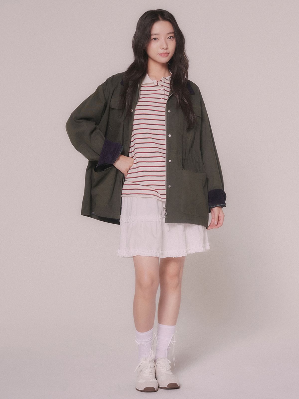 멜로토리(MELLOTORY) 코듀로이 콤비 워크 자켓 (2color)