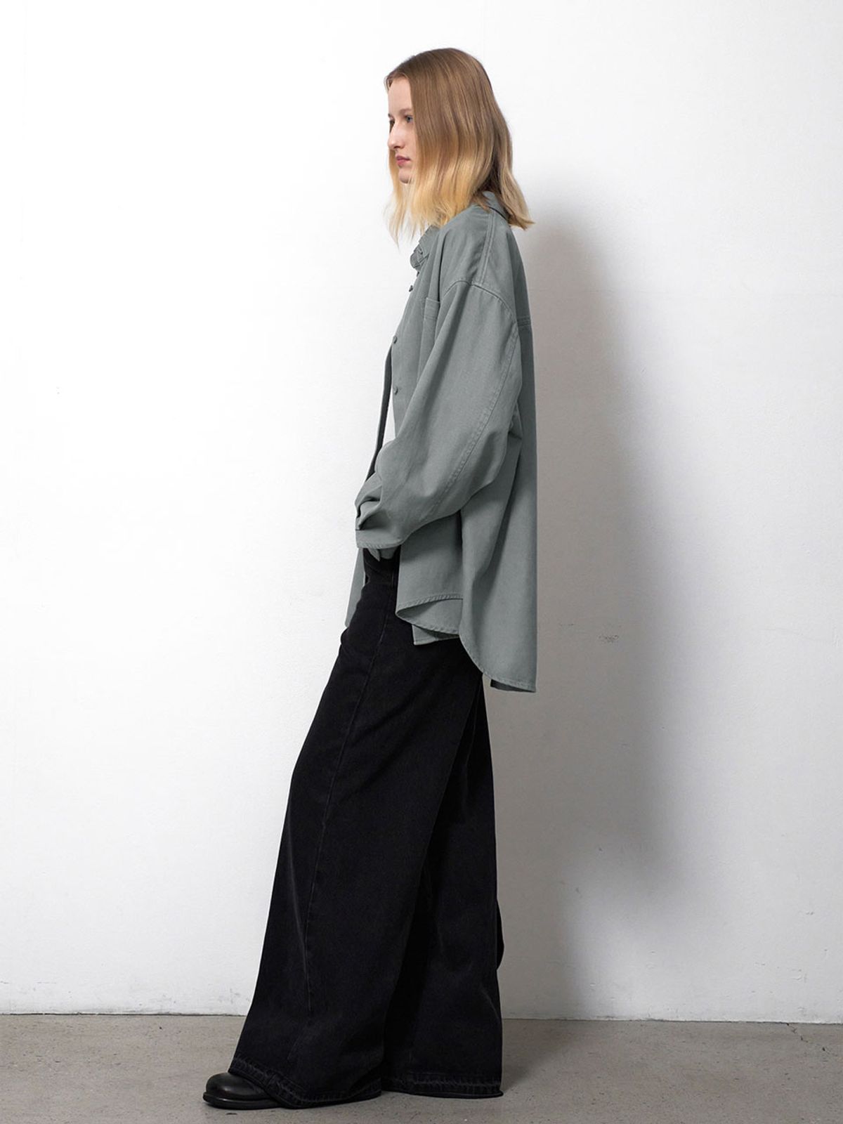 아틀리에 나인(ATELIER NAIN) ESSENTIAL WASHING COTTON OVERSIZED SHIRT(BL-4380)