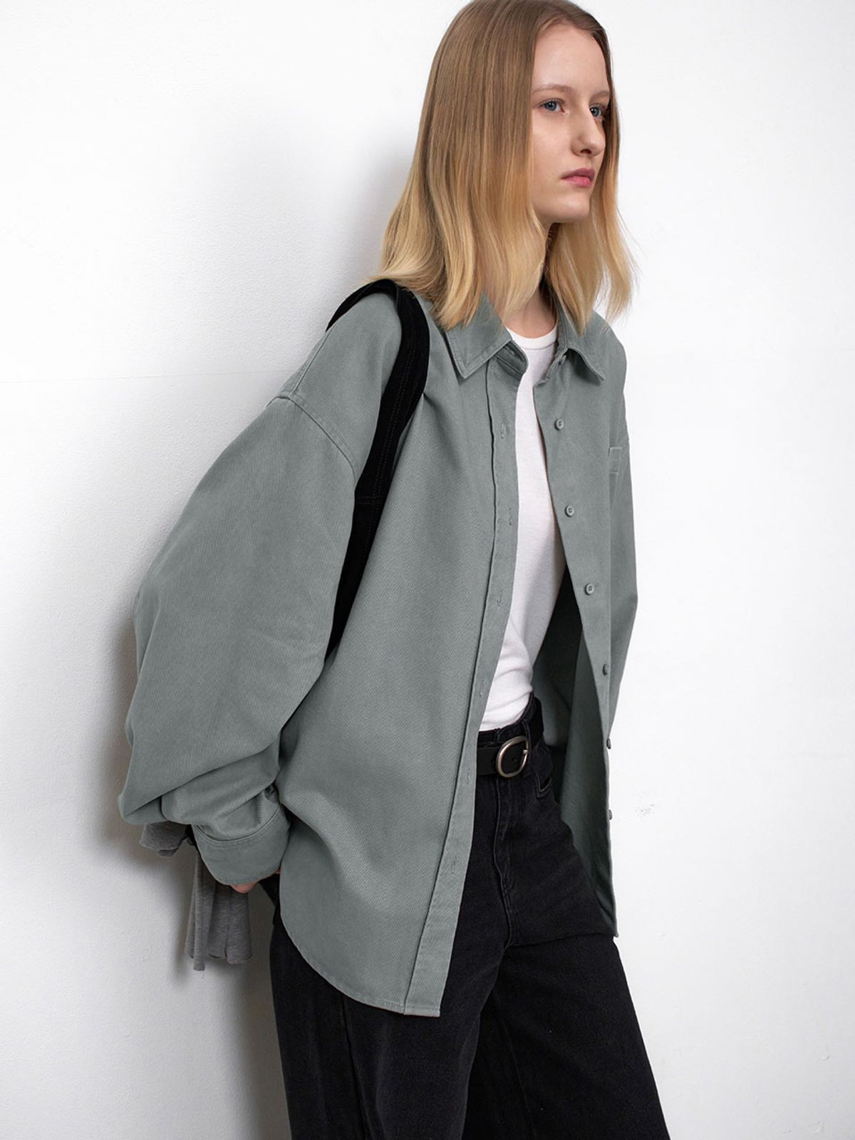 아틀리에 나인(ATELIER NAIN) ESSENTIAL WASHING COTTON OVERSIZED SHIRT(BL-4380)