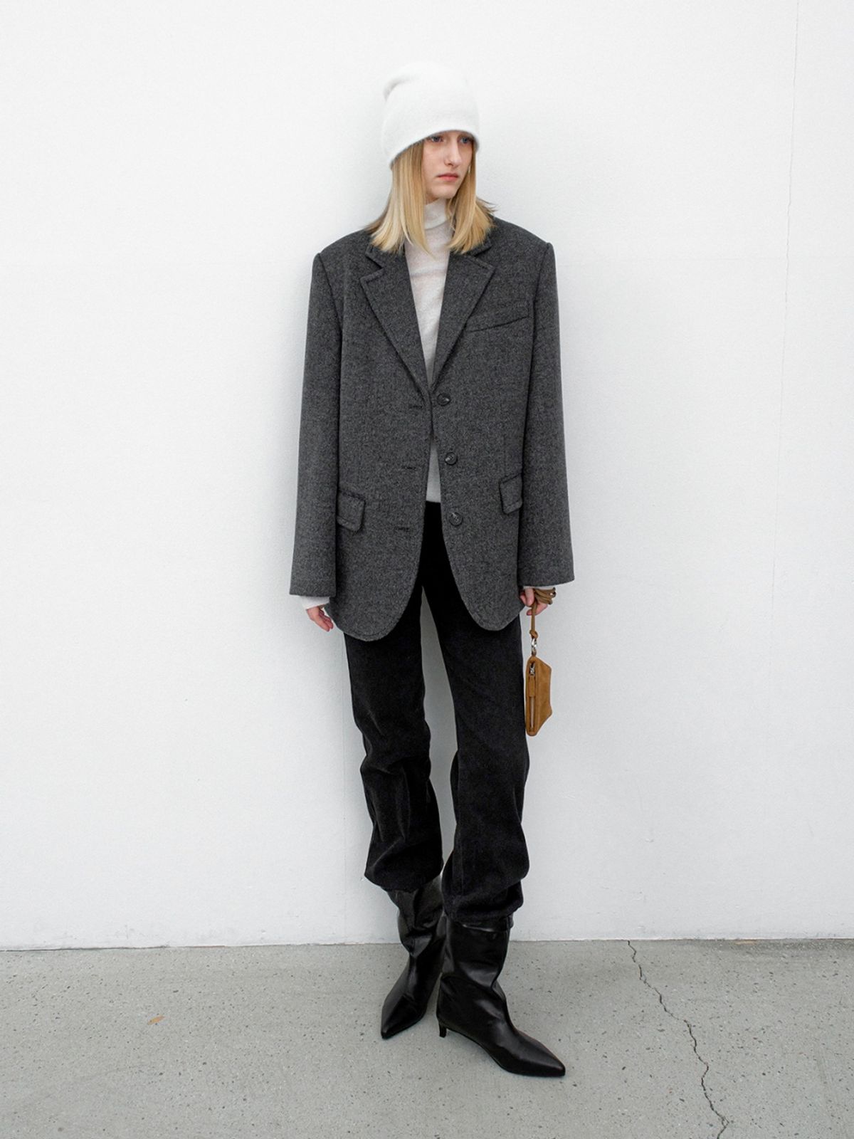 아틀리에 나인(ATELIER NAIN) WOOL TWILL SINGLE BUTTON JACKET(JK-3055)