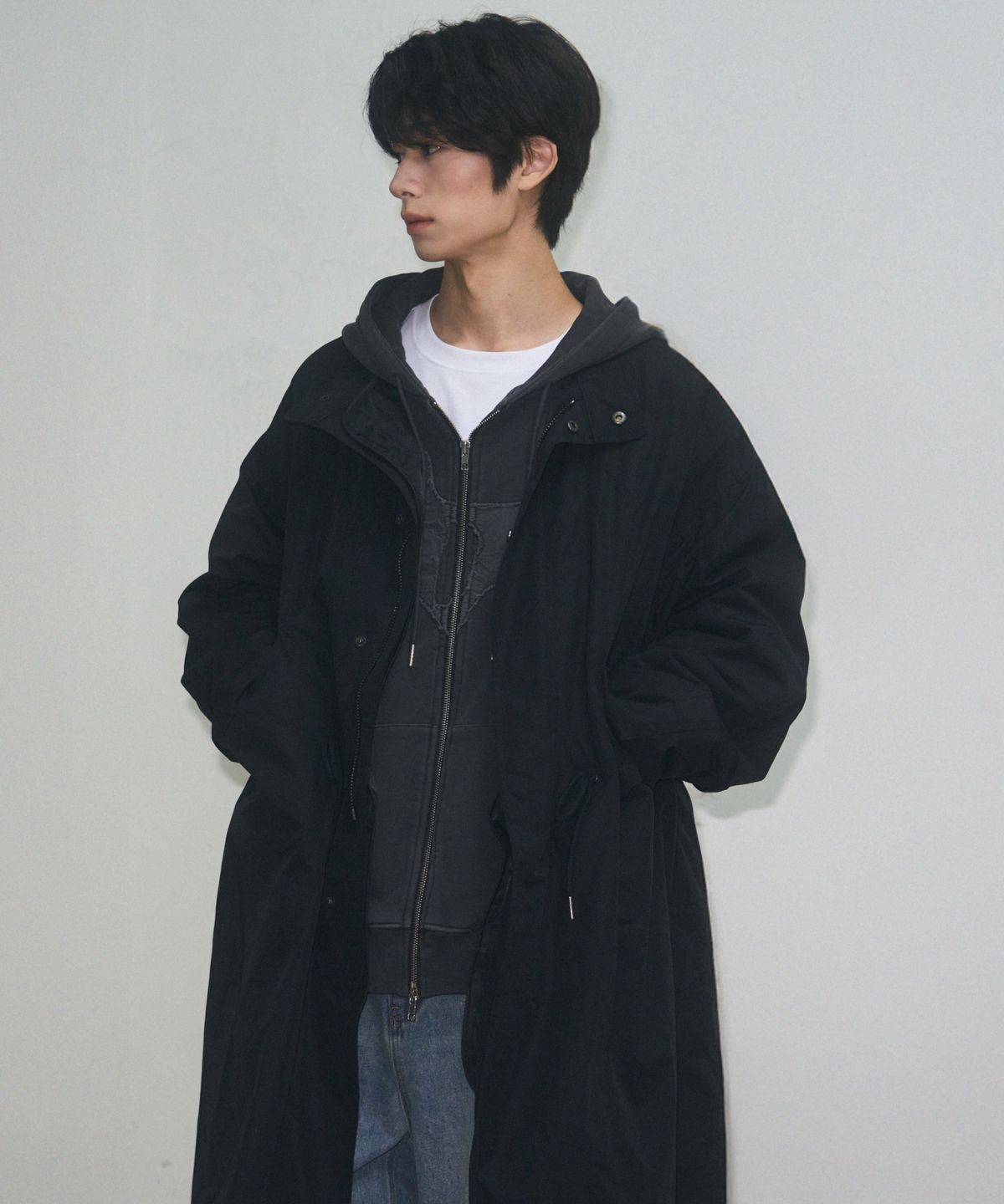 레더리(LEATHERY) M-65 피쉬테일 오버핏 롱파카 [2COLOR]