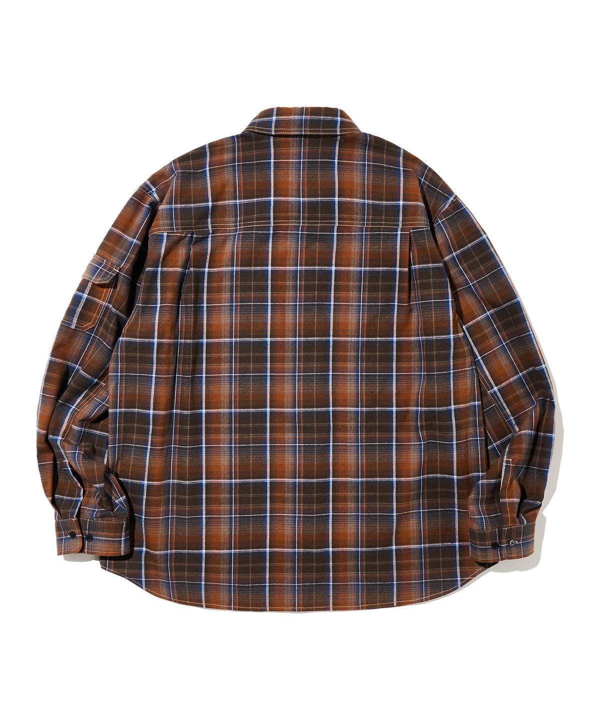 논타입(NONTYPE) COMFY 3PK CHECK SHIRTS (BROWN)