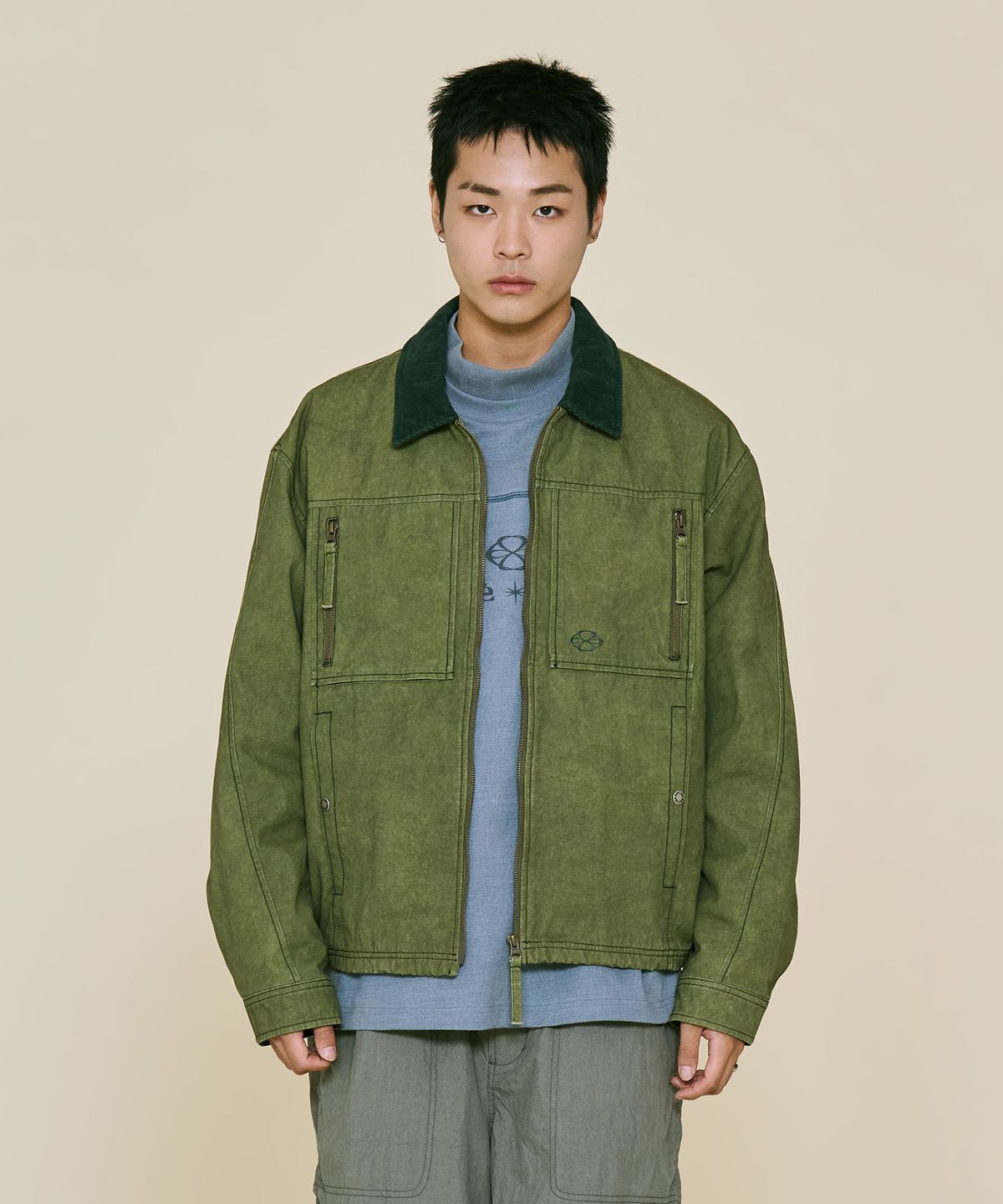 논타입(NONTYPE) VTG PK LAYER PADDED TRUCKER (GREEN)