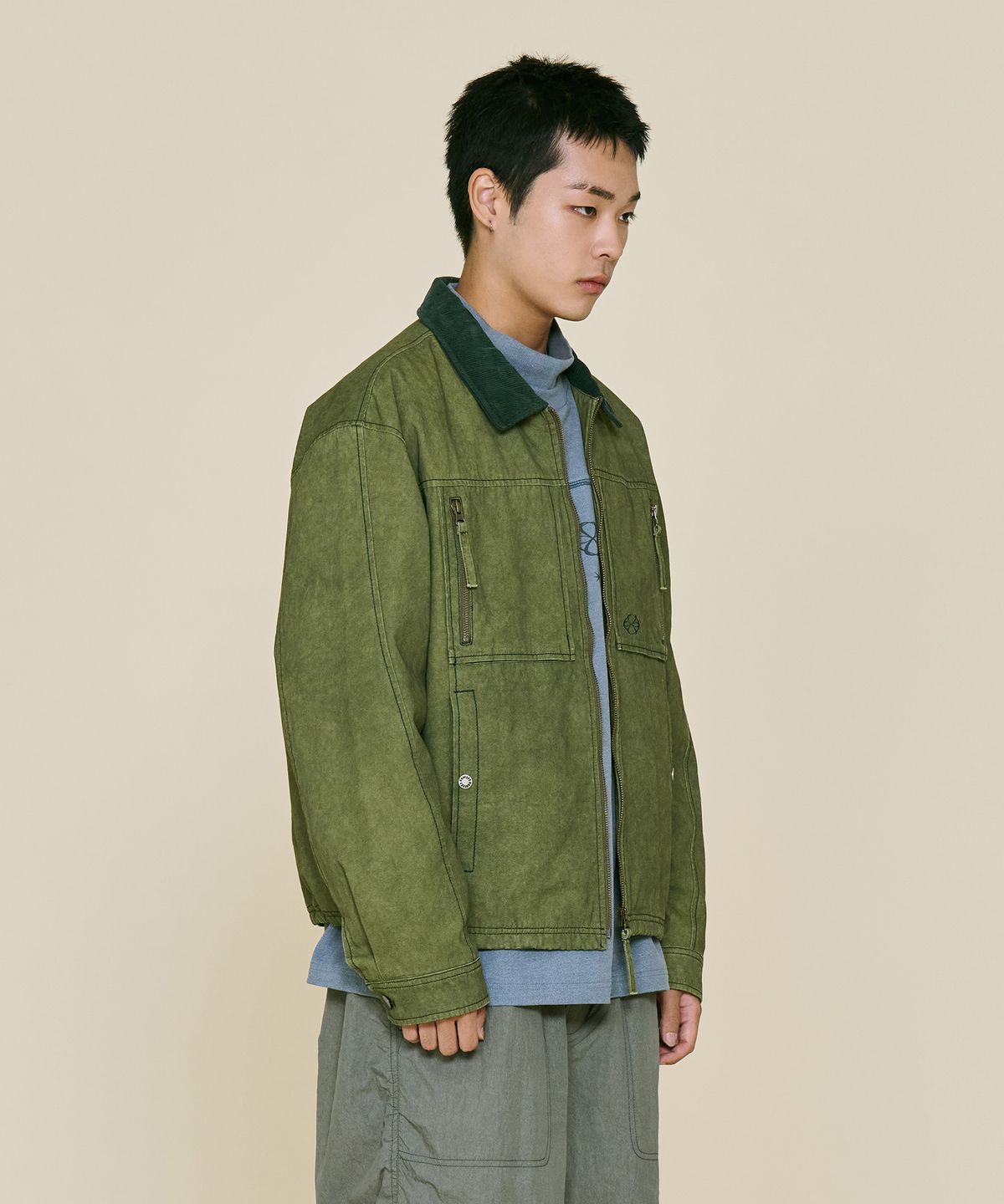 논타입(NONTYPE) VTG PK LAYER PADDED TRUCKER (GREEN)