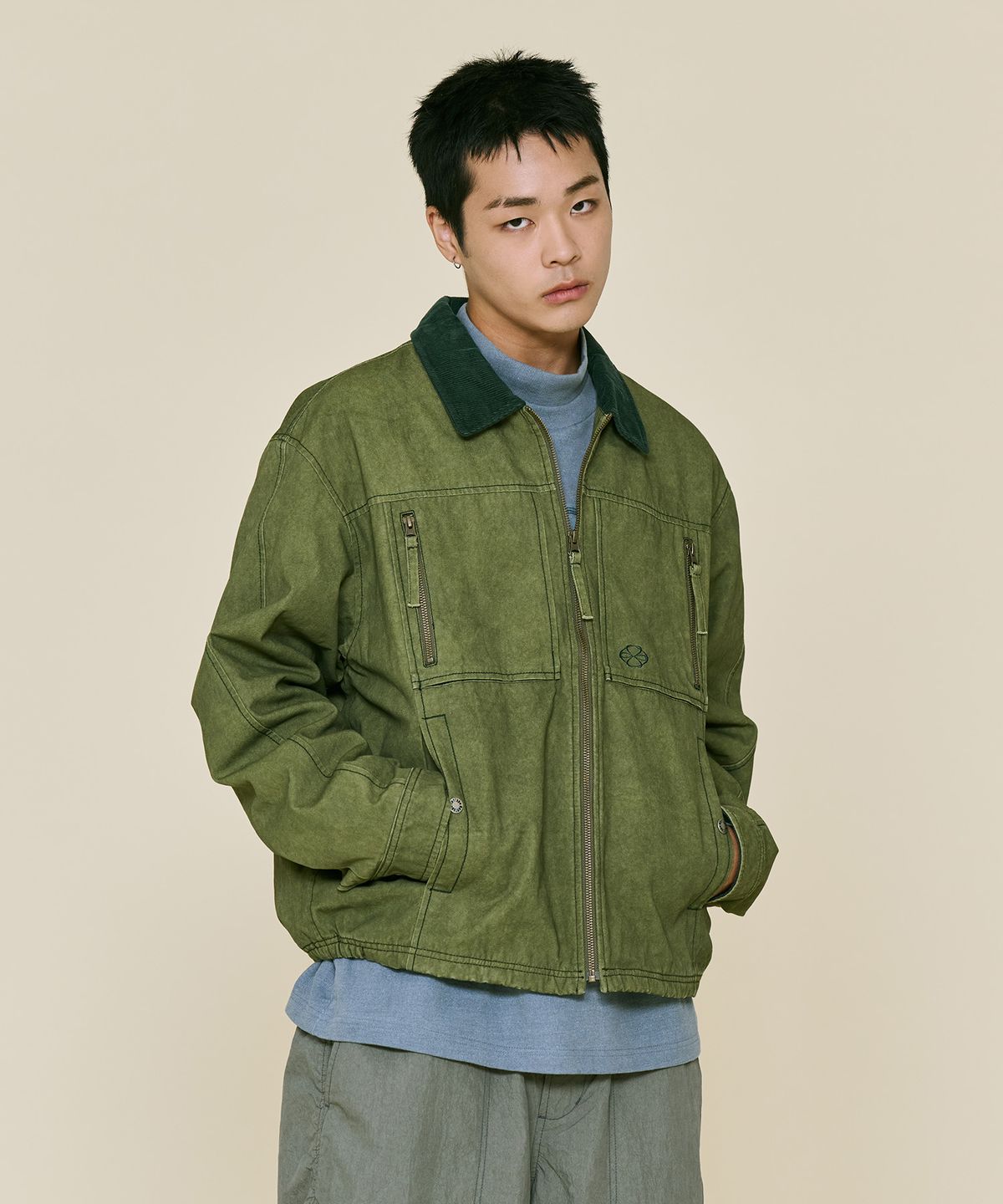 논타입(NONTYPE) VTG PK LAYER PADDED TRUCKER (GREEN)