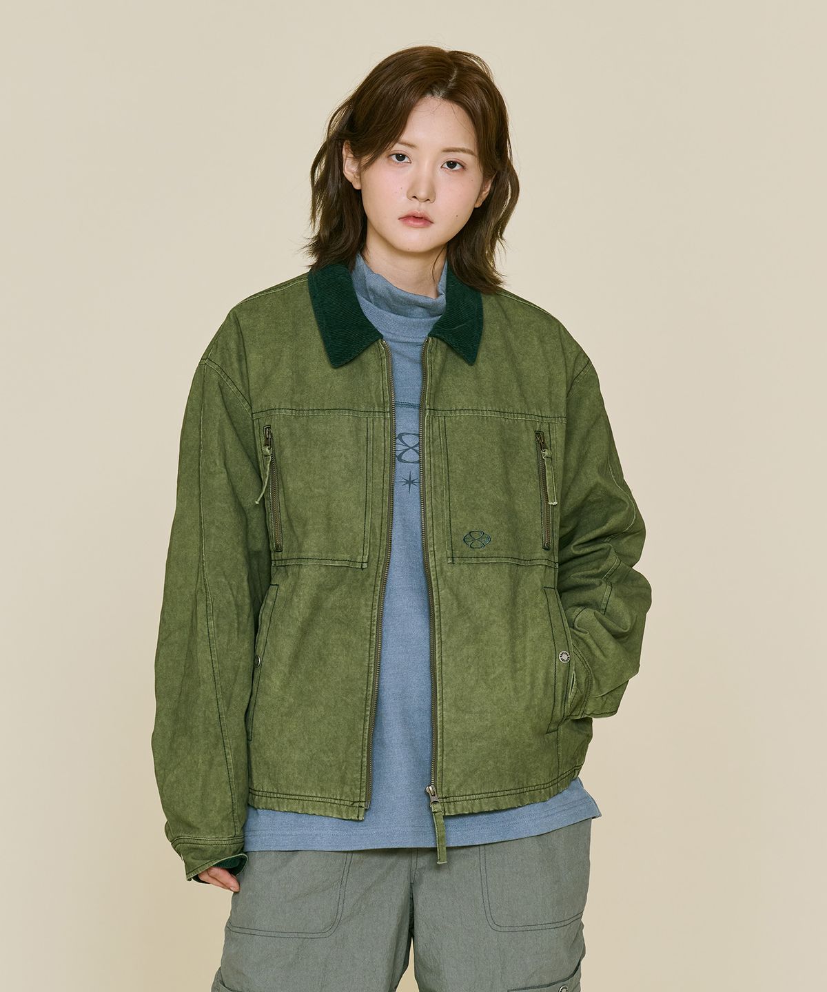 논타입(NONTYPE) VTG PK LAYER PADDED TRUCKER (GREEN)