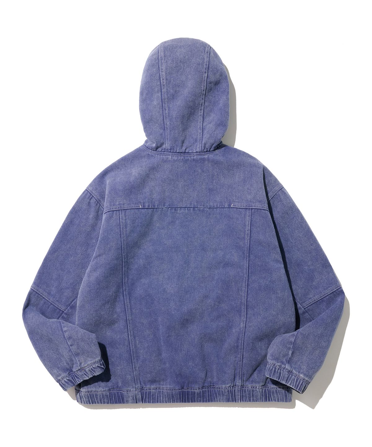 논타입(NONTYPE) INCISION HOOD PADDED JUMPER (WASHED BLUE)