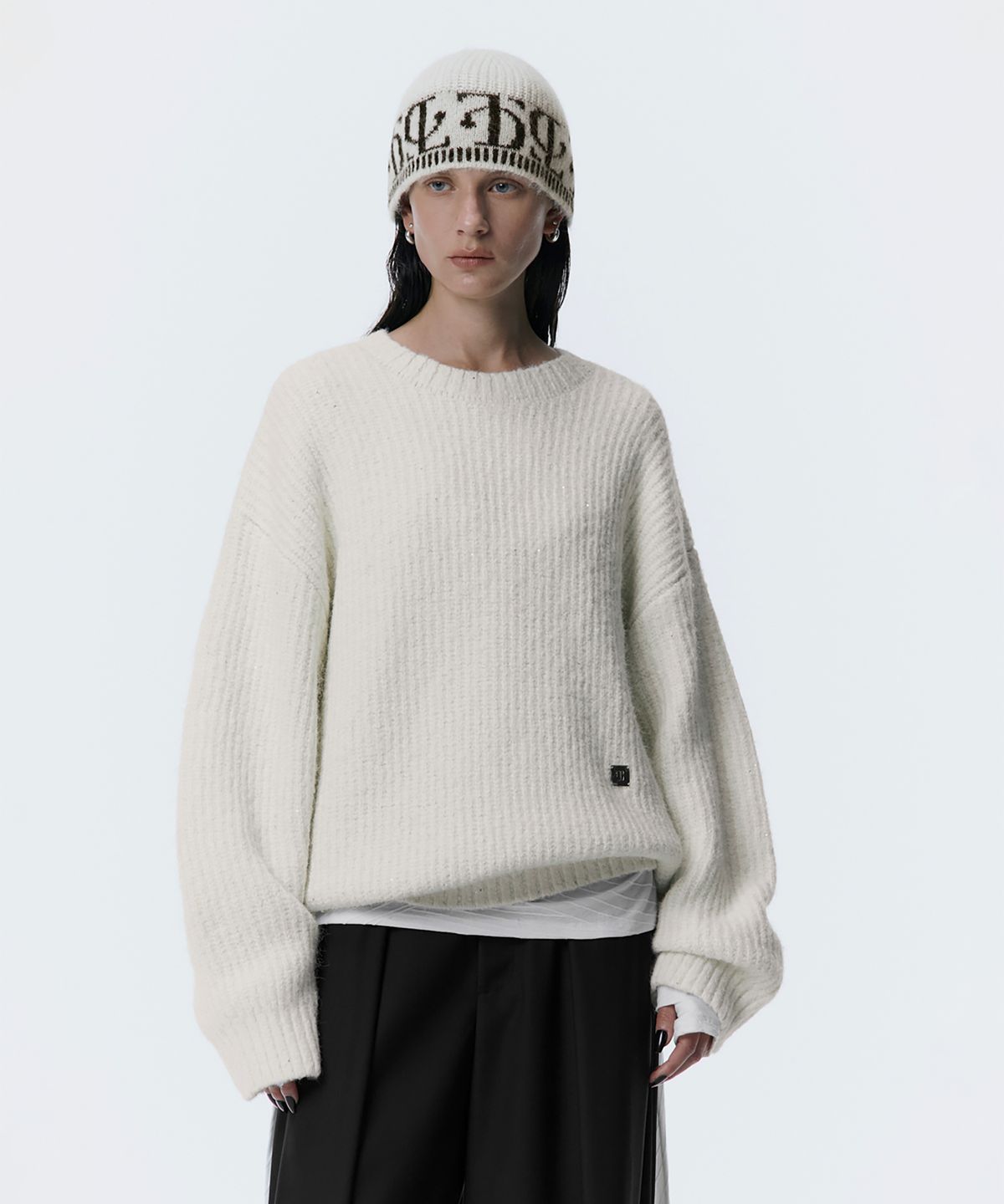 트리밍버드(TREEMINGBIRD) Spangle Knit Pullover [ Ivory ]