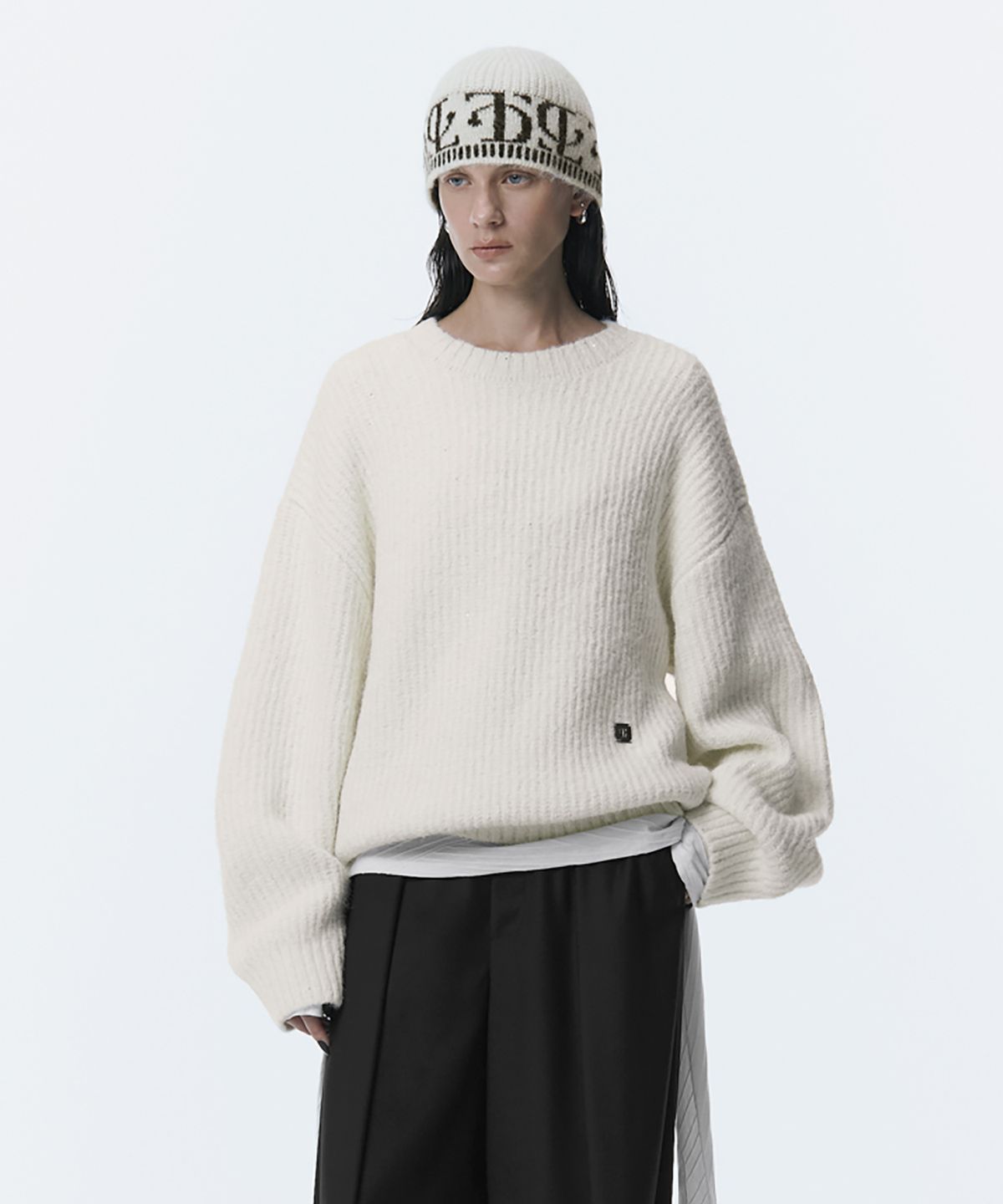 트리밍버드(TREEMINGBIRD) Spangle Knit Pullover [ Ivory ]
