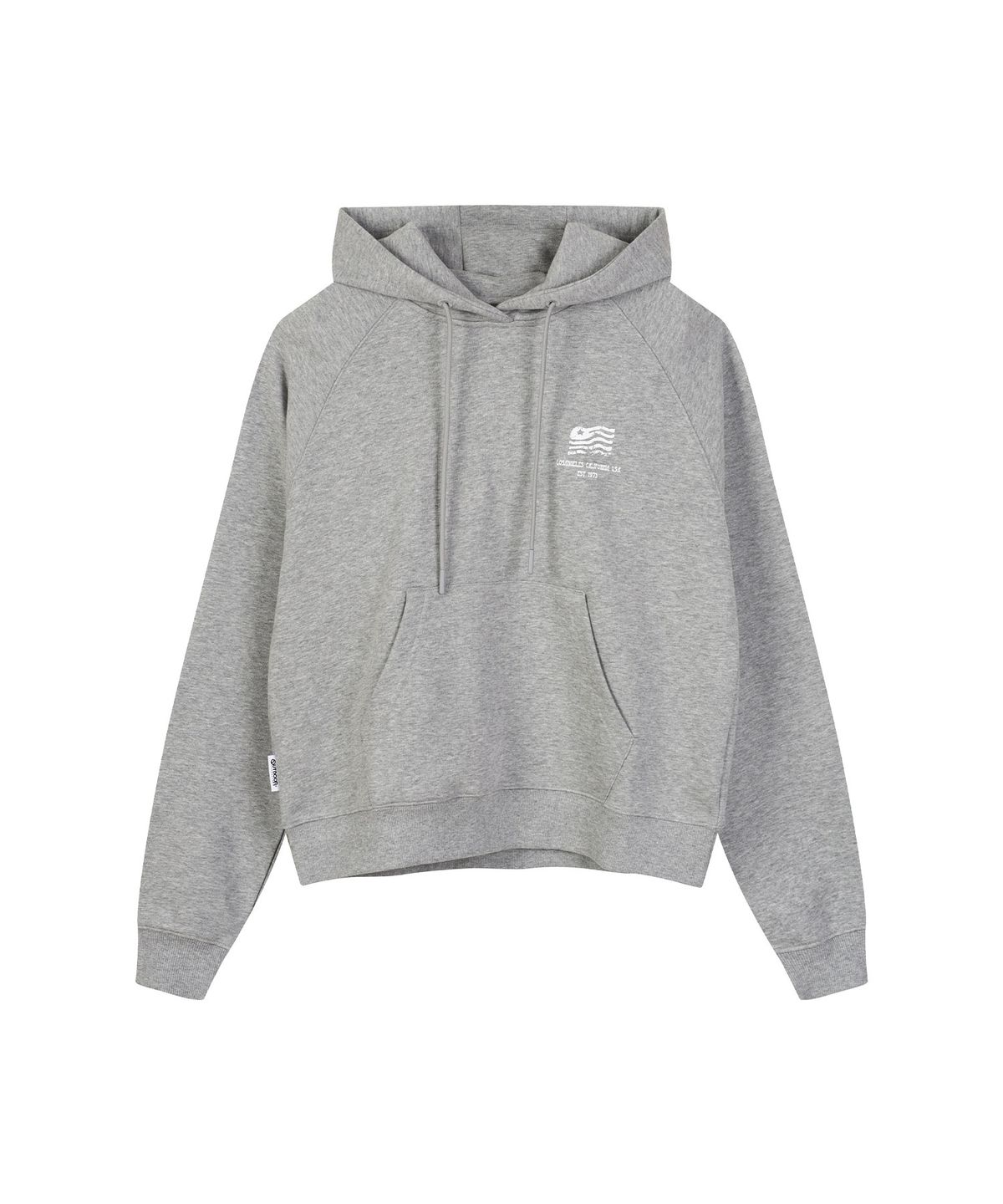 아웃도어 프로덕츠(OUTDOOR PRODUCTS) W FLAG GRAPHIC CROP HOODIE (MELANGE )