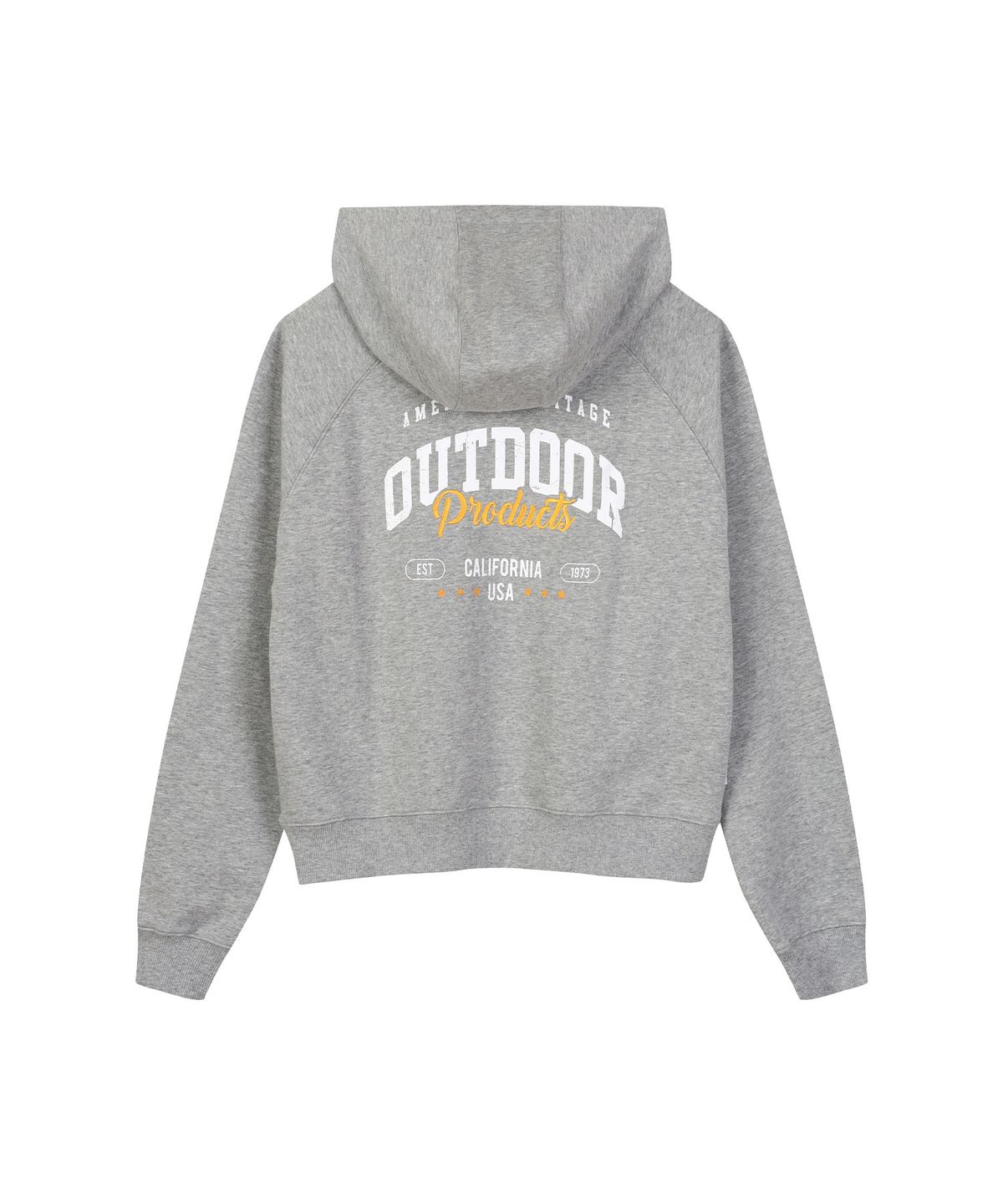 아웃도어 프로덕츠(OUTDOOR PRODUCTS) W FLAG GRAPHIC CROP HOODIE (MELANGE )