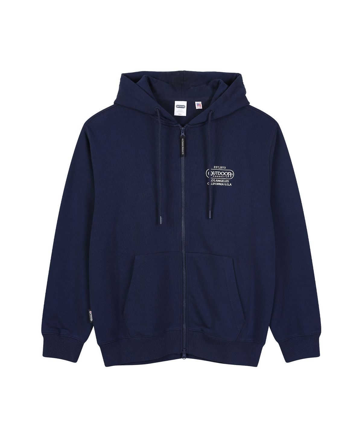 아웃도어 프로덕츠(OUTDOOR PRODUCTS) MULTI LOGO ZIP-UP HOODIE (NAVY)