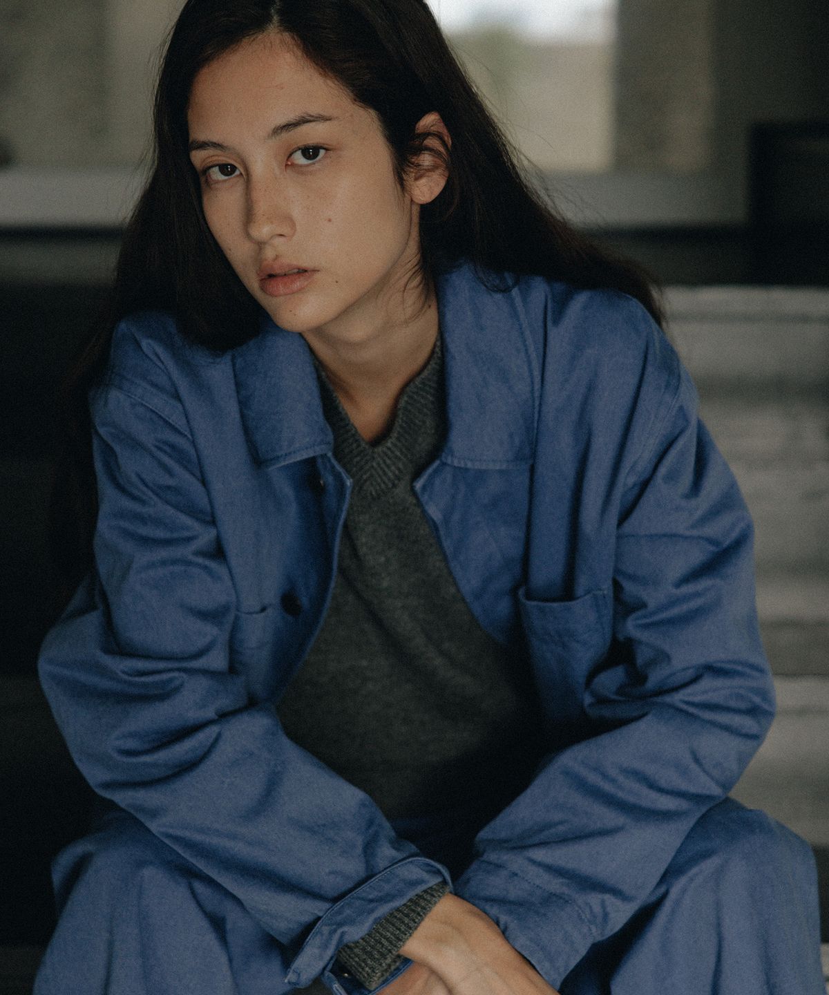블랭크룸 우먼(BLANKROOM HER) (her) 워커스 자켓_WASHED BLUE