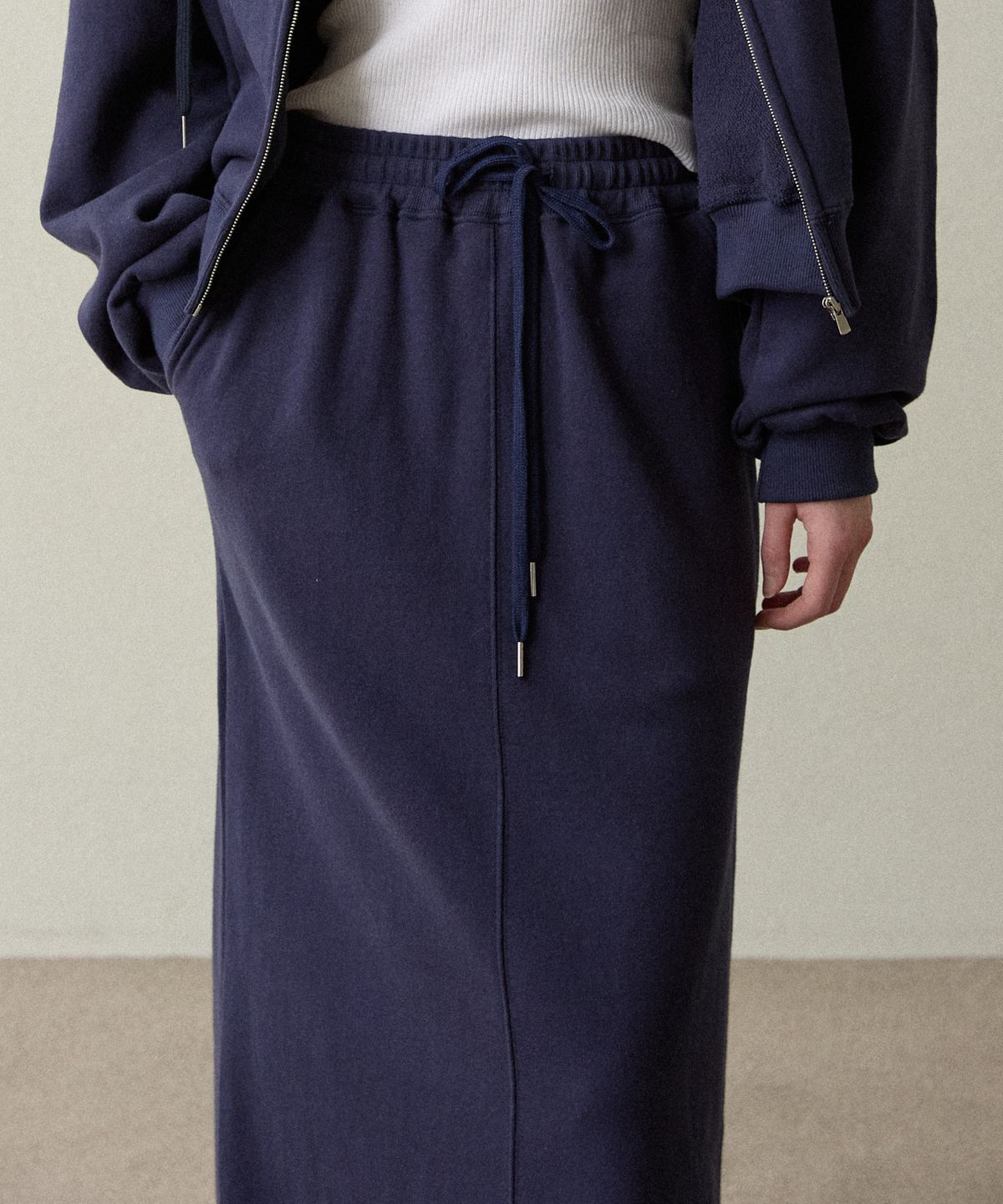 오픈도어스튜디오(OPENDOORSTUDIO) easy long skirt navy