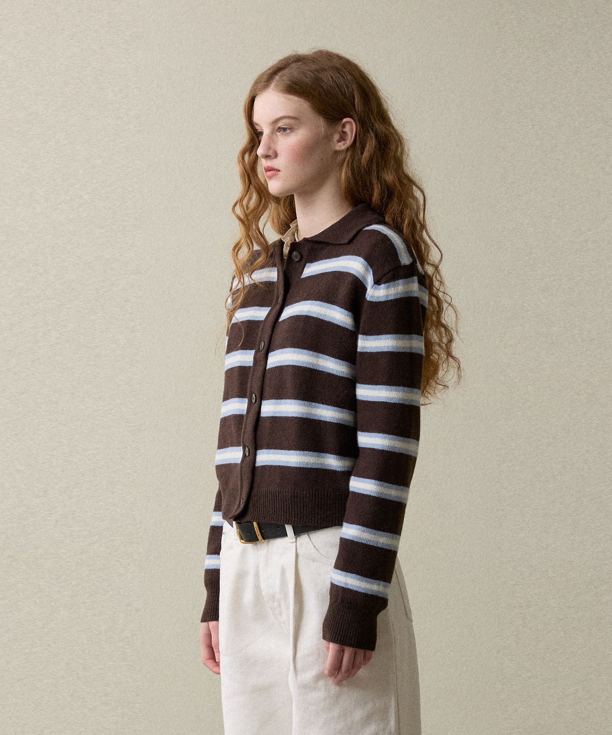 오픈도어스튜디오(OPENDOORSTUDIO) combi cardigan brown