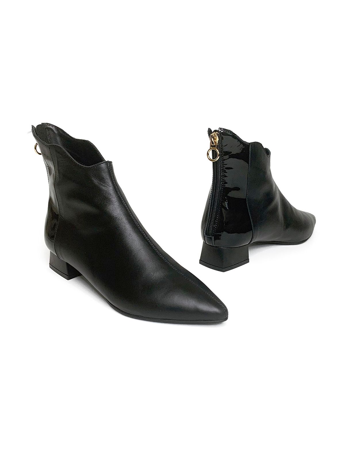 백오브더문(BACK OF THE MOON) kiko ankle boots_black