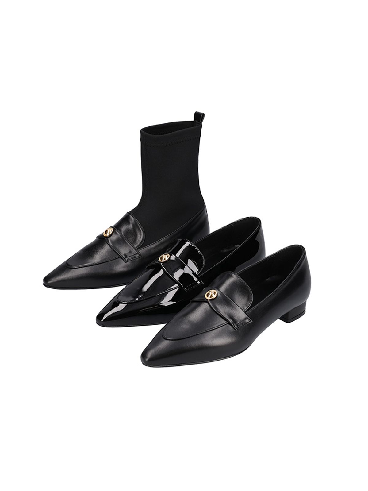 백오브더문(BACK OF THE MOON) Monica glow loafer_black