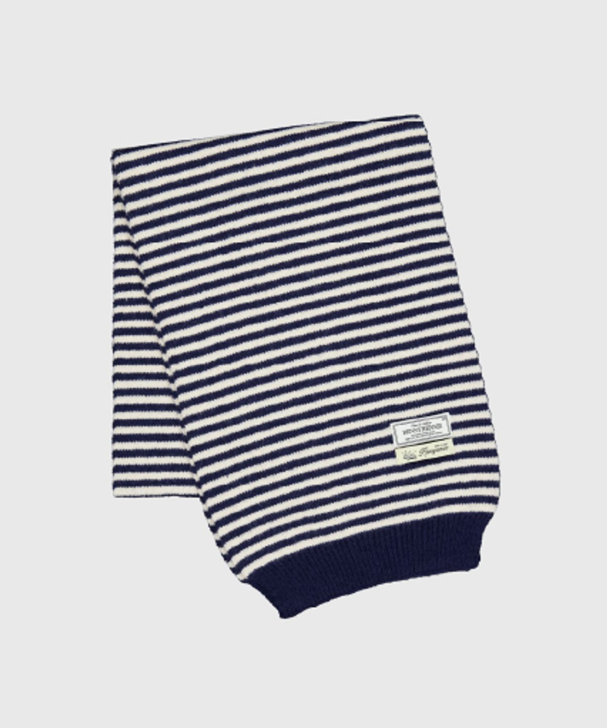 래니래니(RENNYRENNIE) STRAW STRIPE MUFFLER - 스트로우 스트라이프 머플러 [ NAVY / IVORY ]