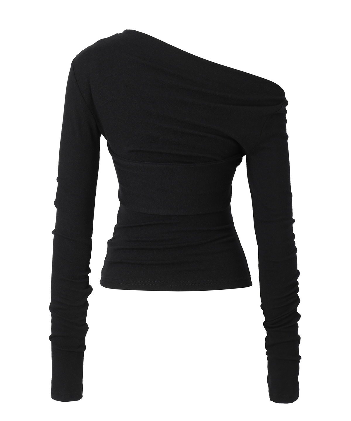 이네기(INEGI) Drape Flow Tie Long Sleeve (black)