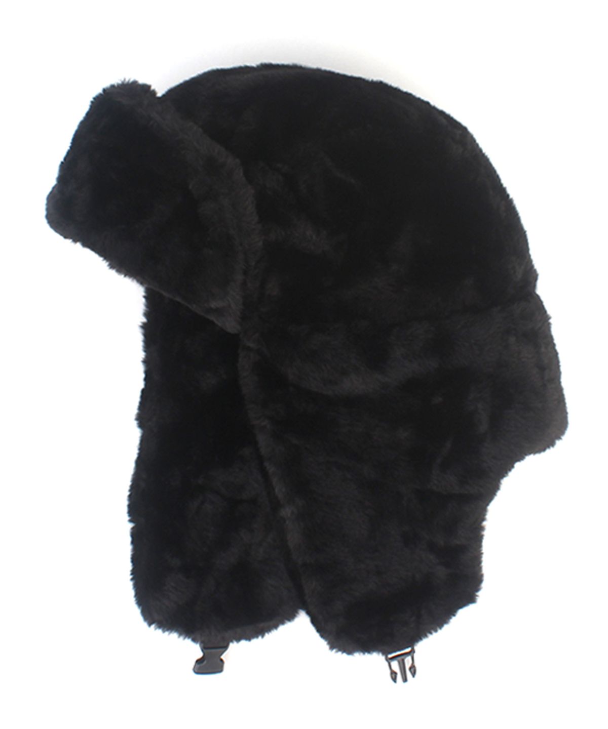 유니버셜 케미스트리(UNIVERSAL CHEMISTRY) Soft Fur Black Aviator Hat 항공모자