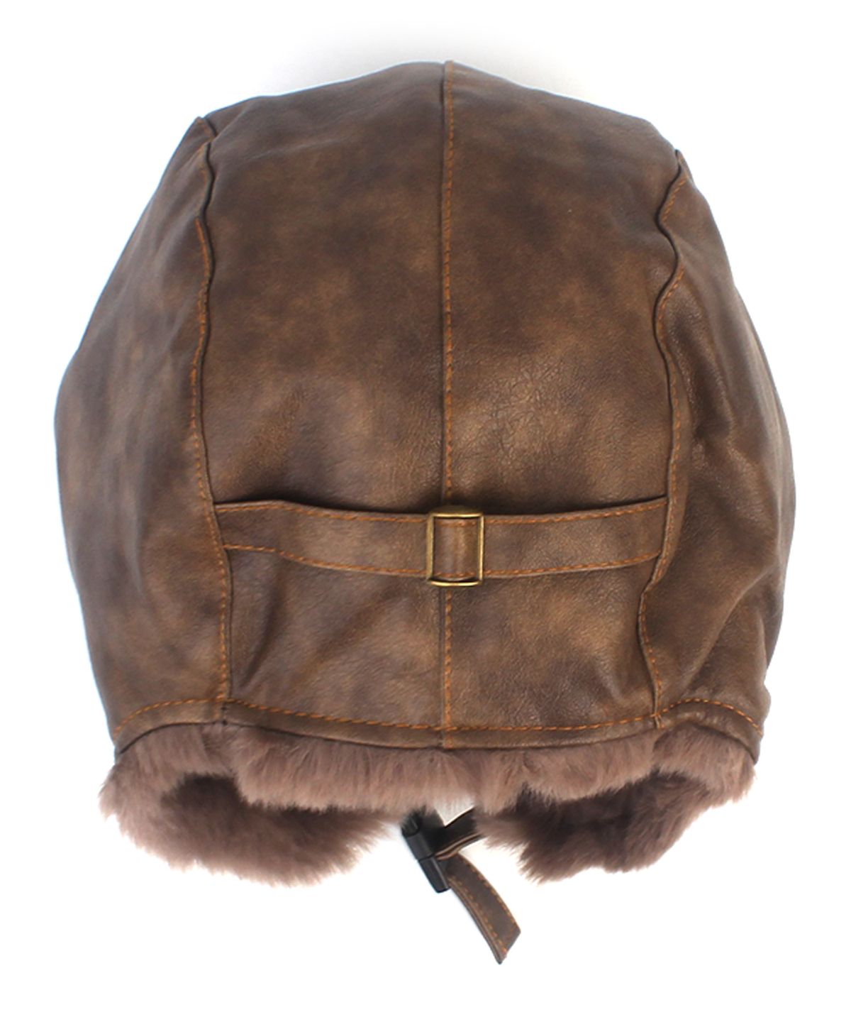 유니버셜 케미스트리(UNIVERSAL CHEMISTRY) Vintage Leather Brown Aviator Hat 항공모자