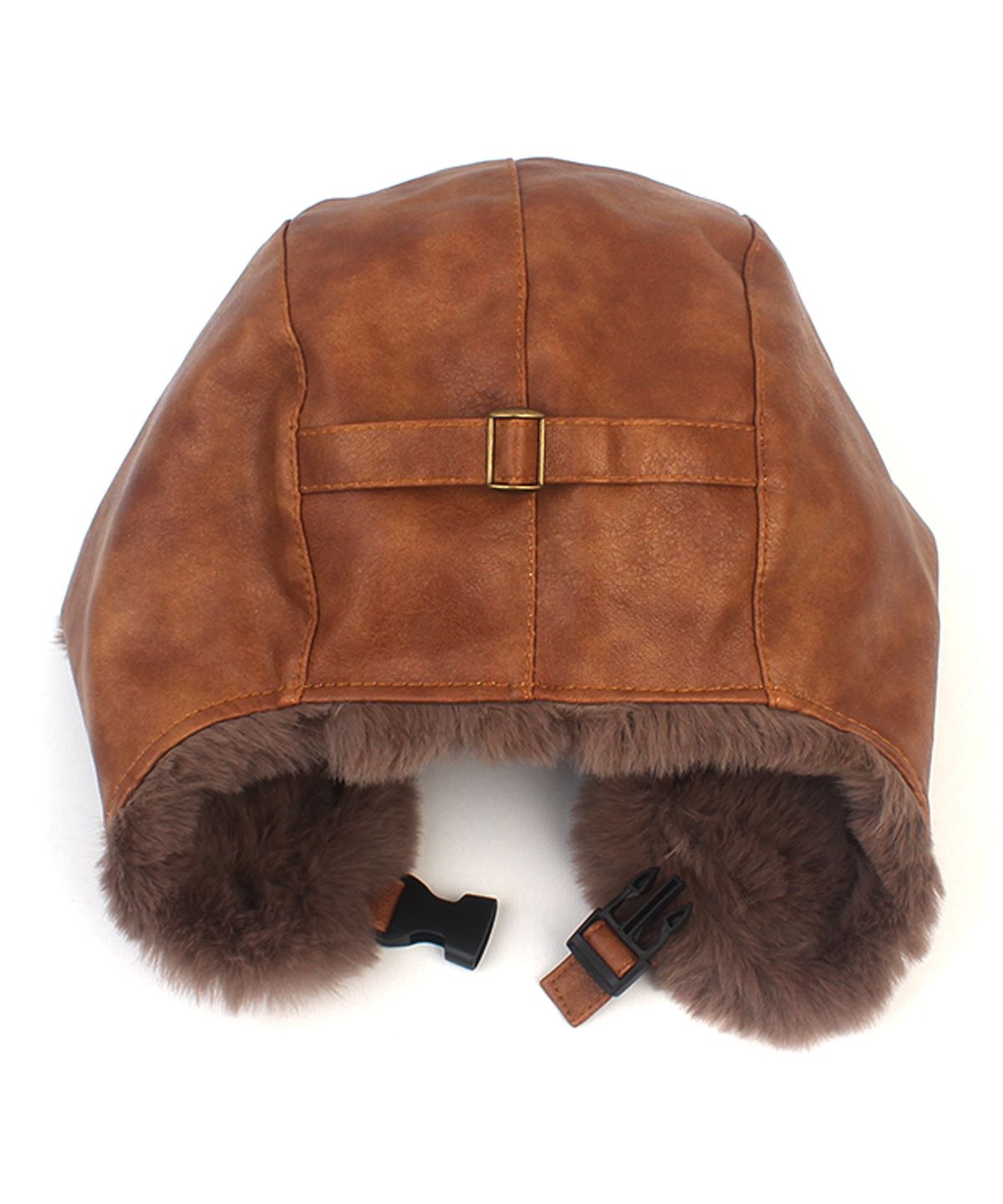 유니버셜 케미스트리(UNIVERSAL CHEMISTRY) Vintage Leather Camel Aviator Hat 항공모자