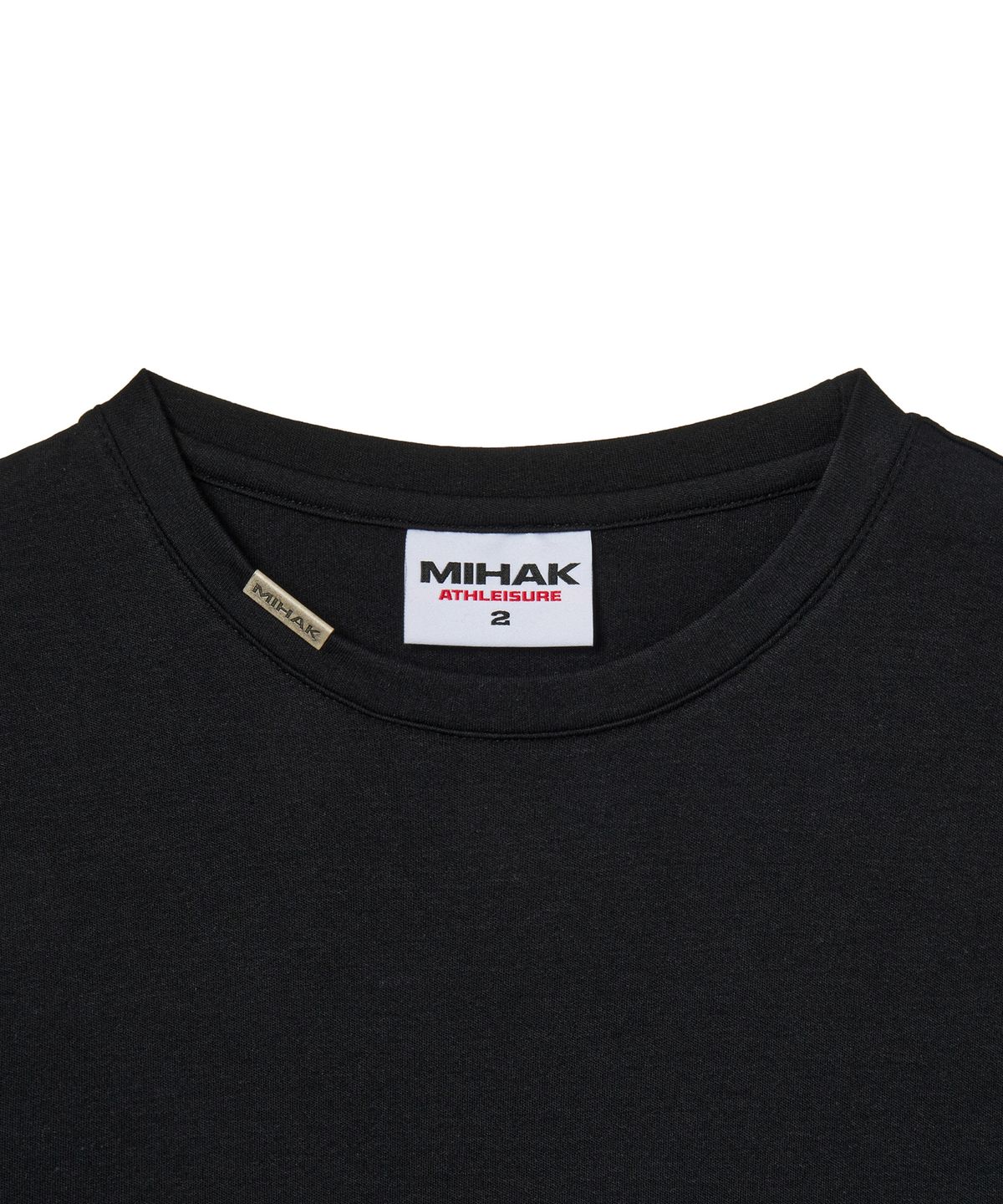 미학(MIHAK) 메탈 클립 머슬핏 티셔츠 (BLACK)