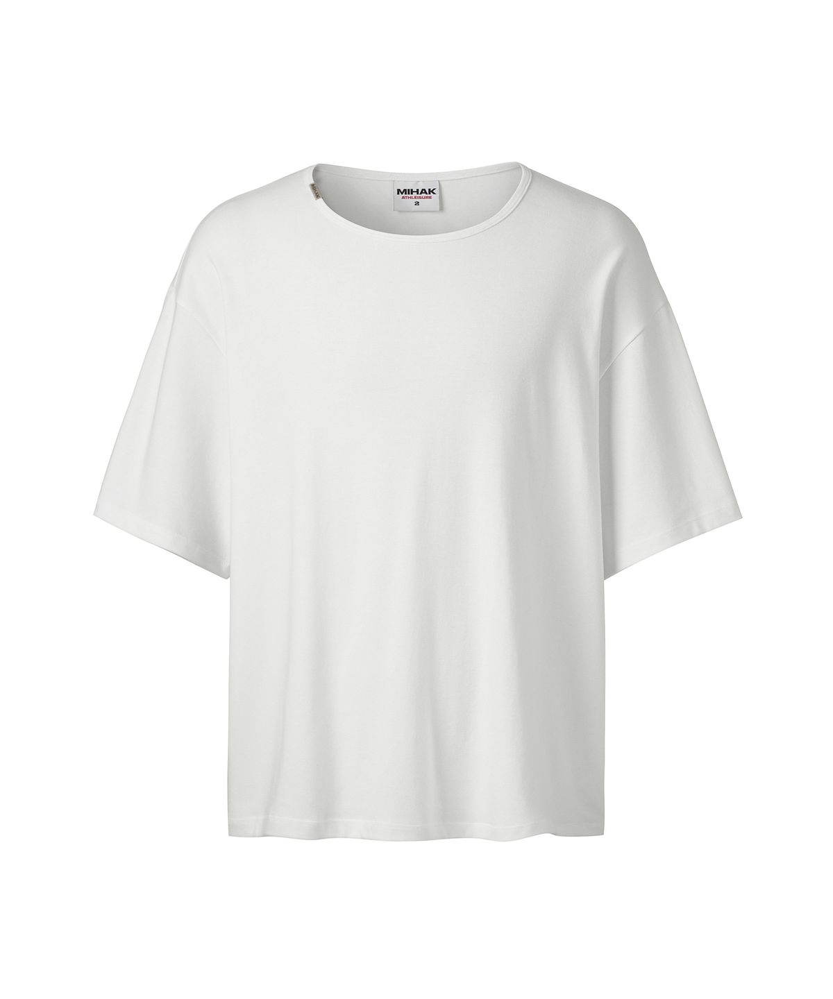 미학(MIHAK) 메탈 클립 유넥 티셔츠 (WHITE)
