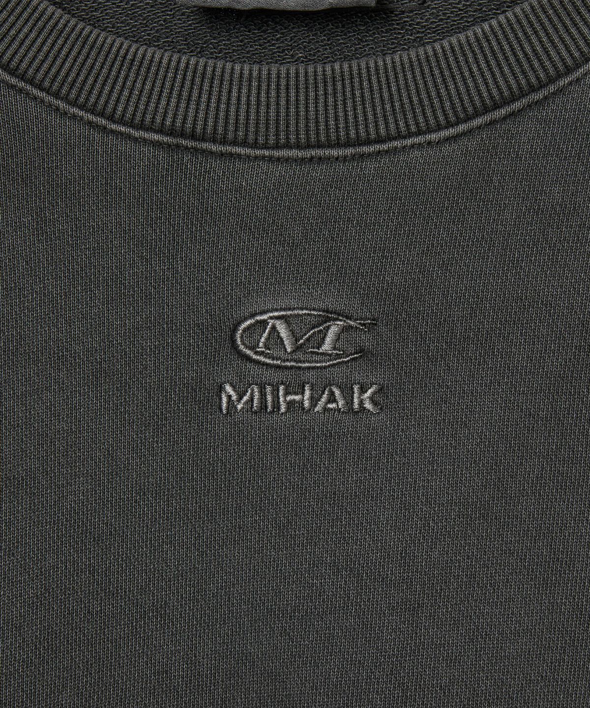 미학(MIHAK) 피그먼트 다잉 오버핏 스웨트 셔츠 (CHARCOAL)