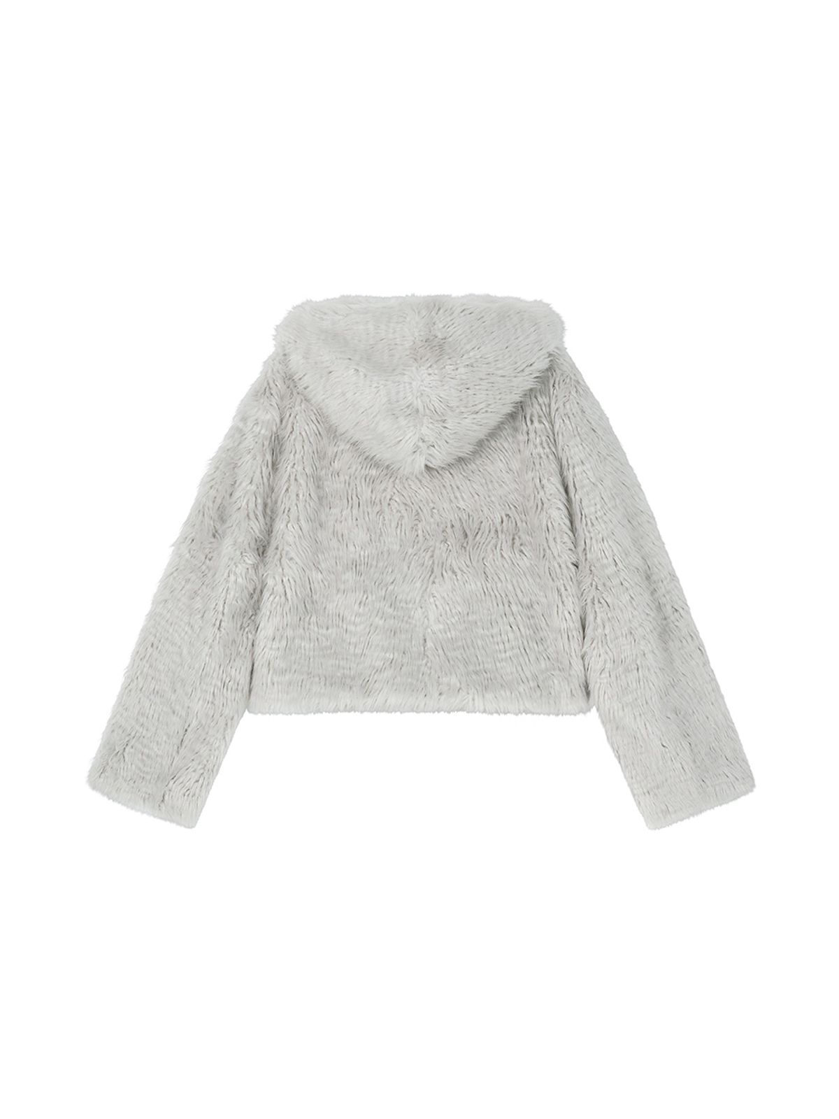 에즈이프 캘리(ASIF CALIE) HOODED FUR JACKET GRAY